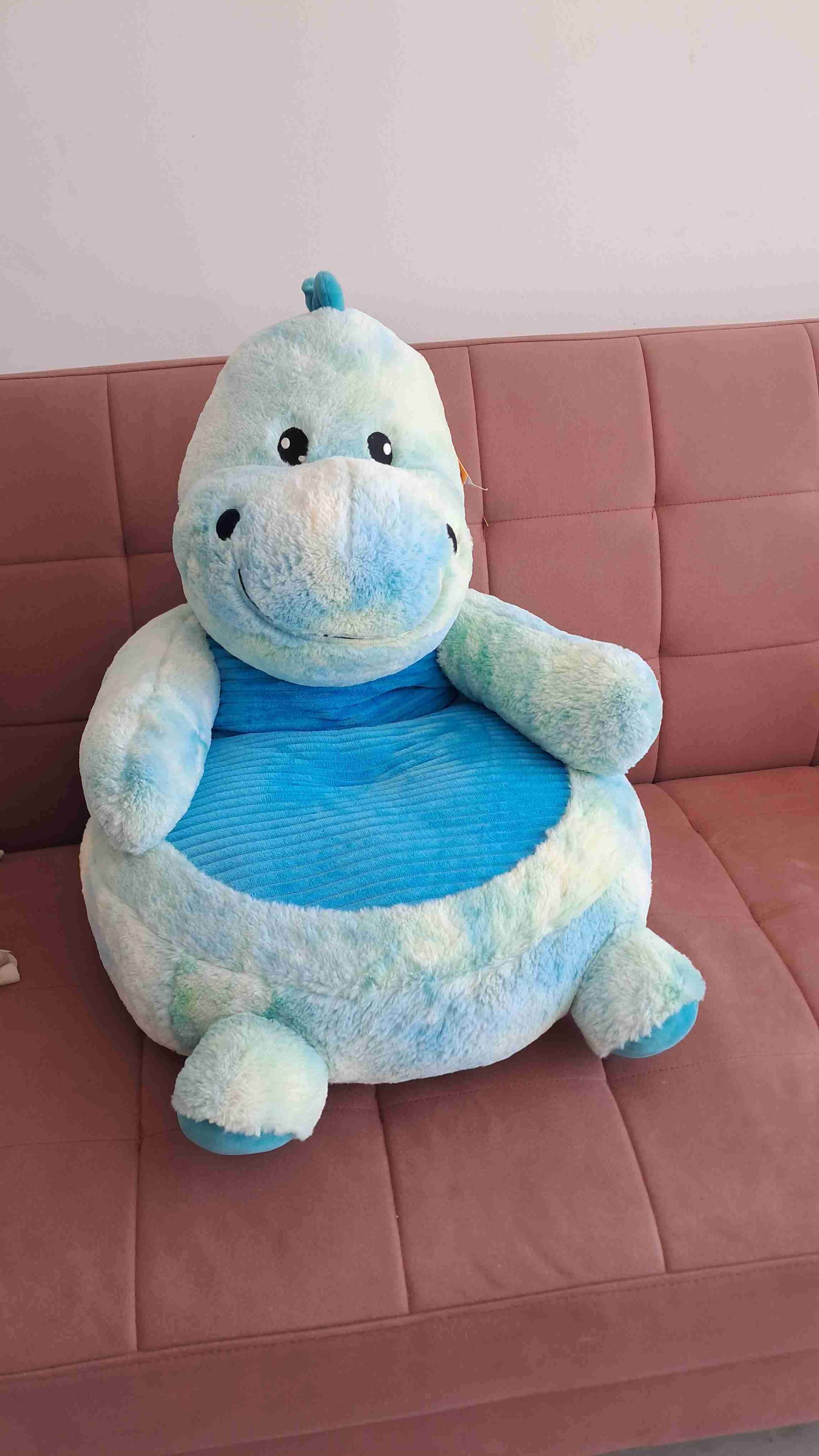 Sillón infantil de peluche azul