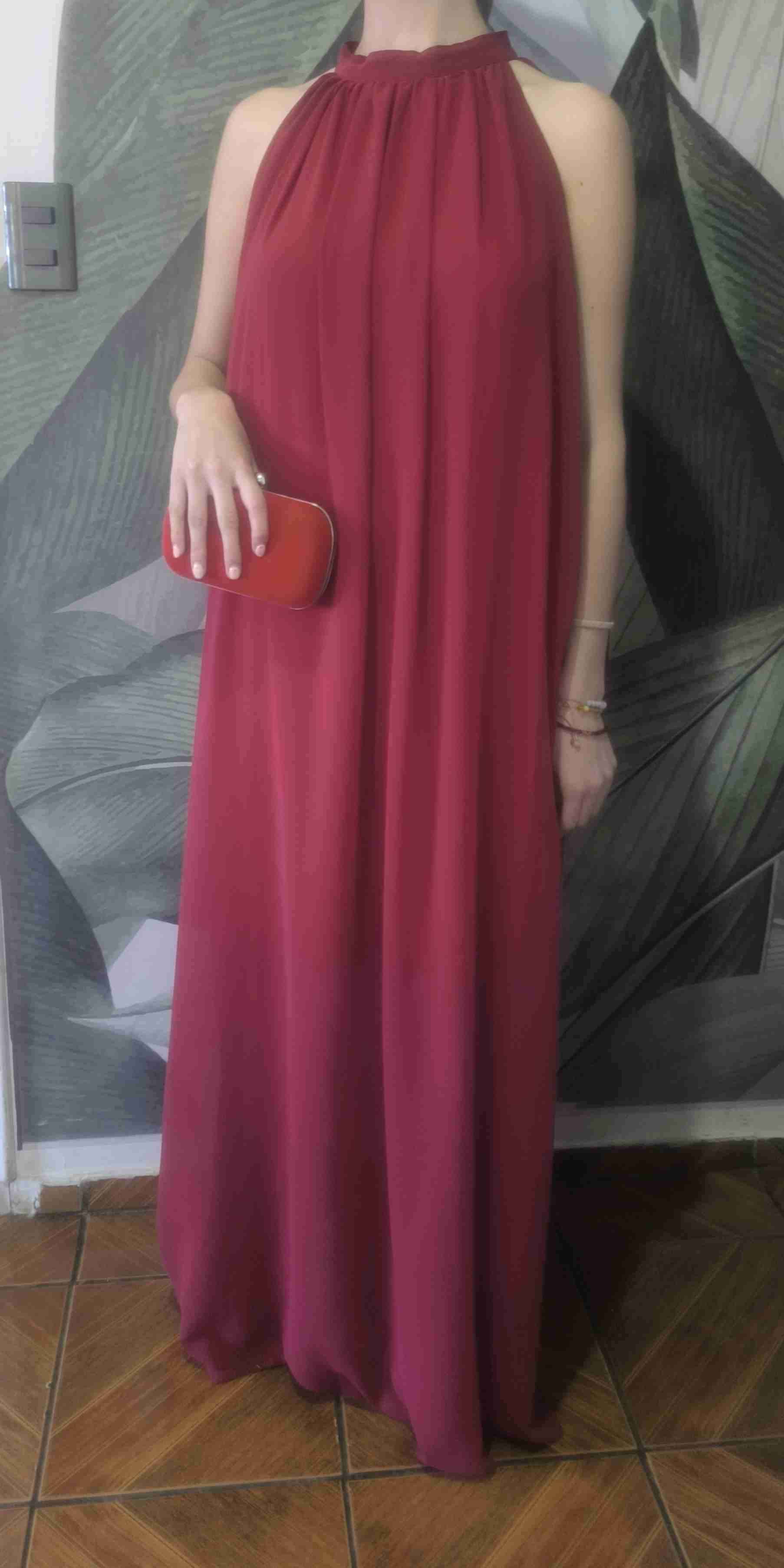 Vestido largo rojo elegante - miniatura 2