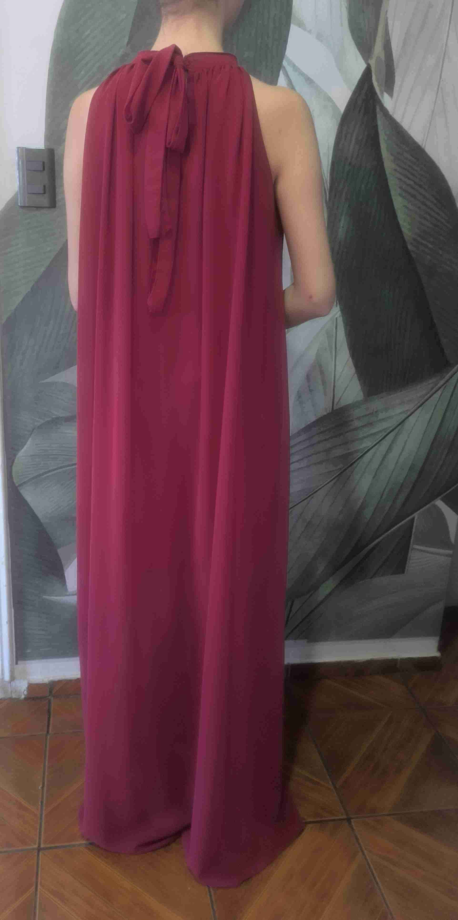 Vestido largo rojo elegante - miniatura 3