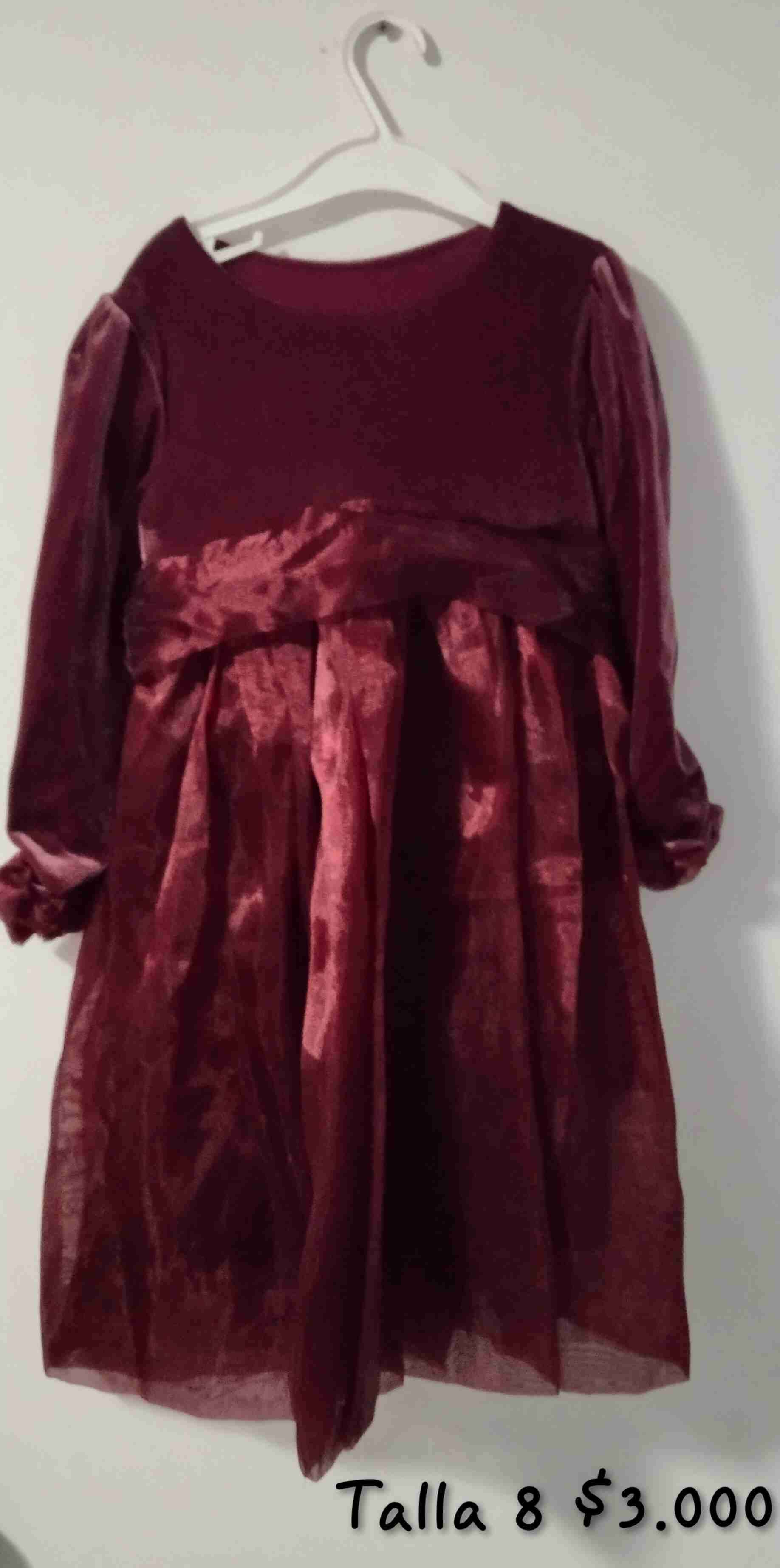 Vestido burdeos talla 8