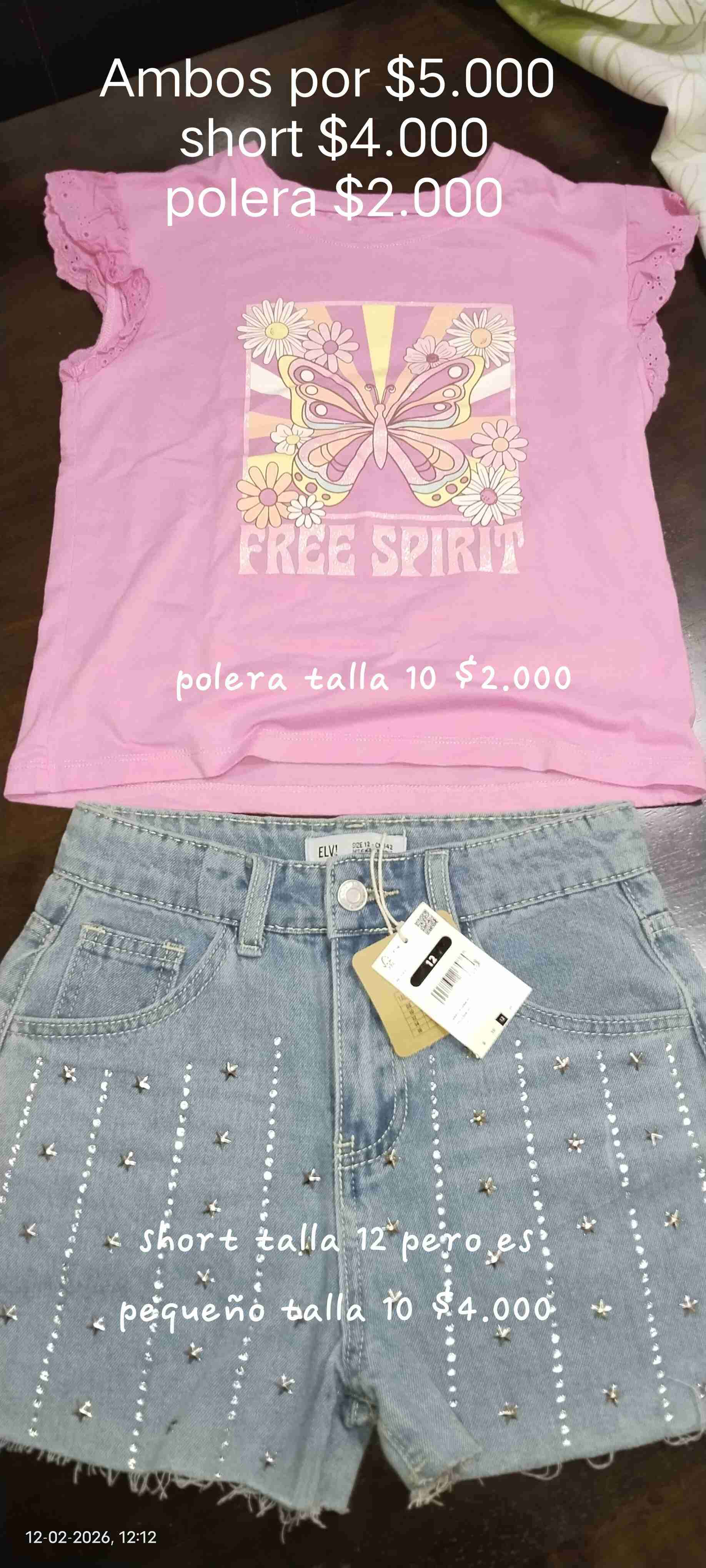Conjunto polera y short niña