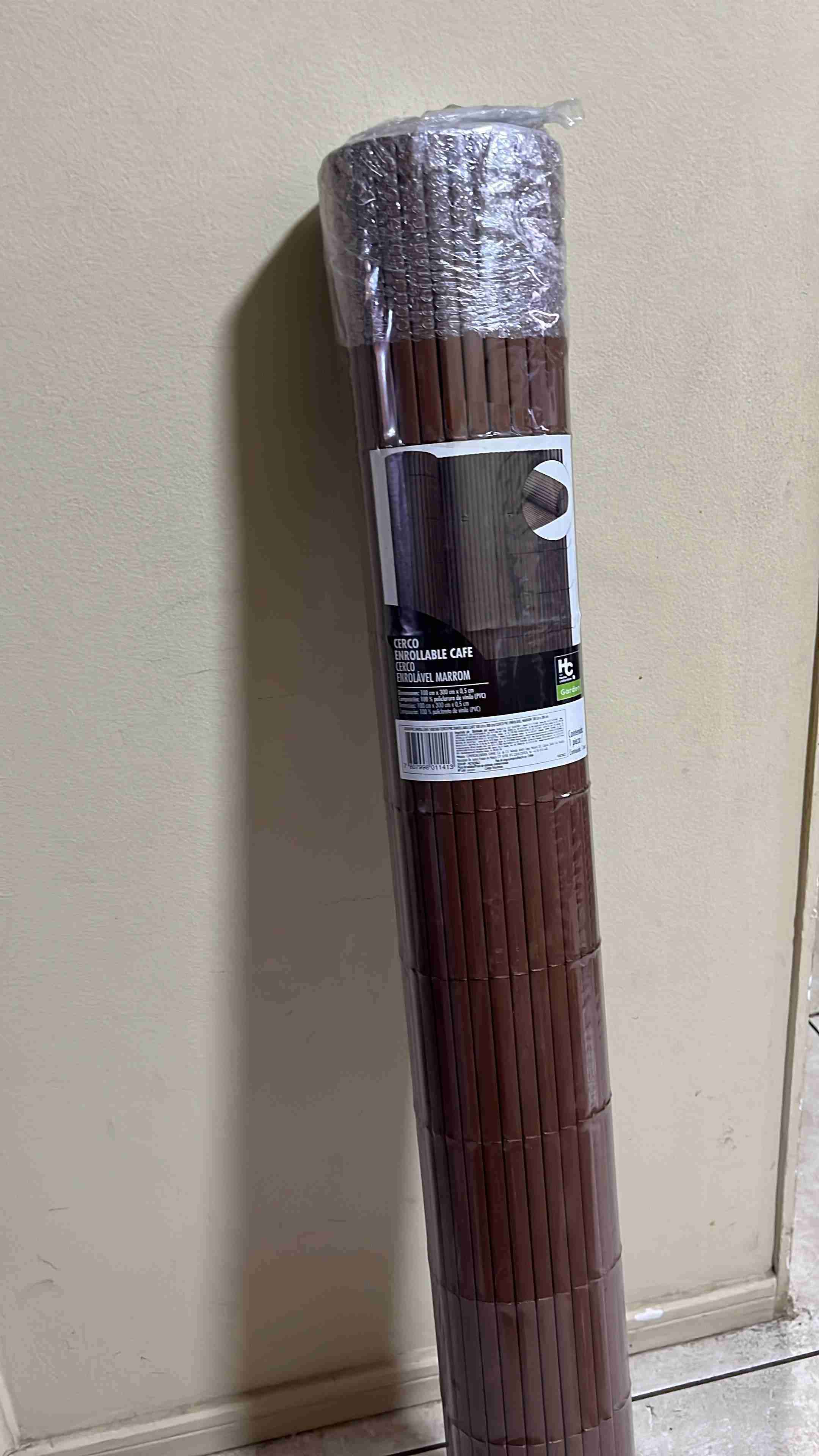 Cerco enrollable café 1.5m