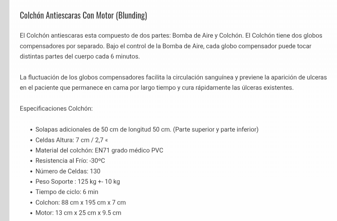 Colchón antiescara con motor - miniatura 6