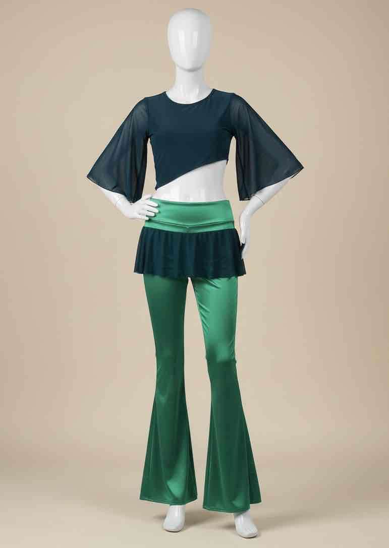 Conjunto de baile verde y negro - miniatura 3