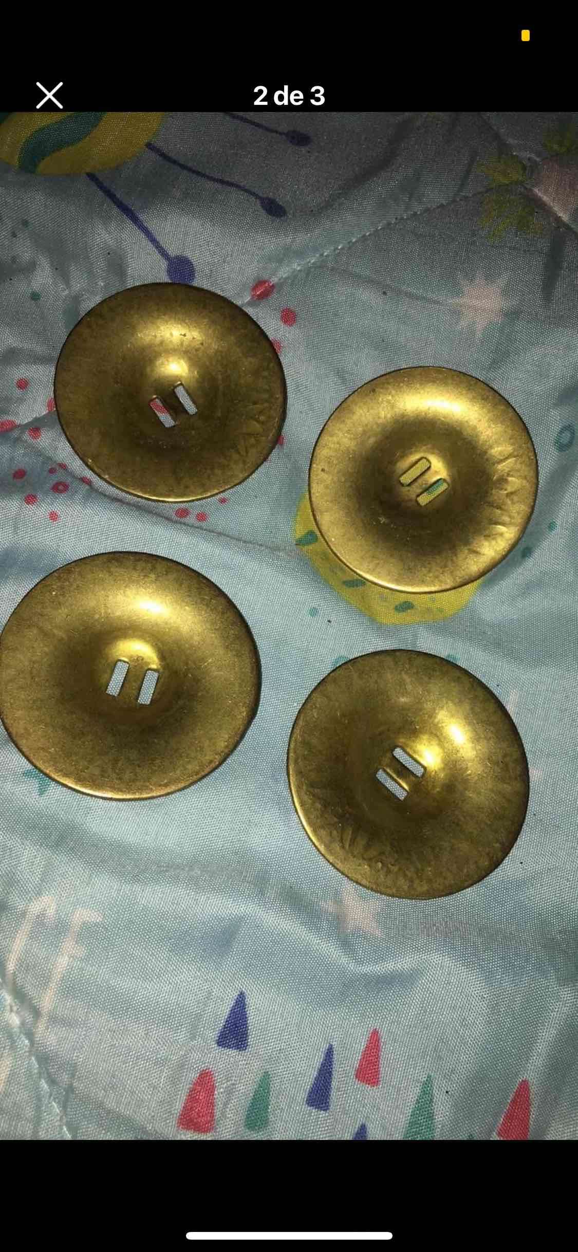 Crótalos de latón bronce con funda - miniatura 2