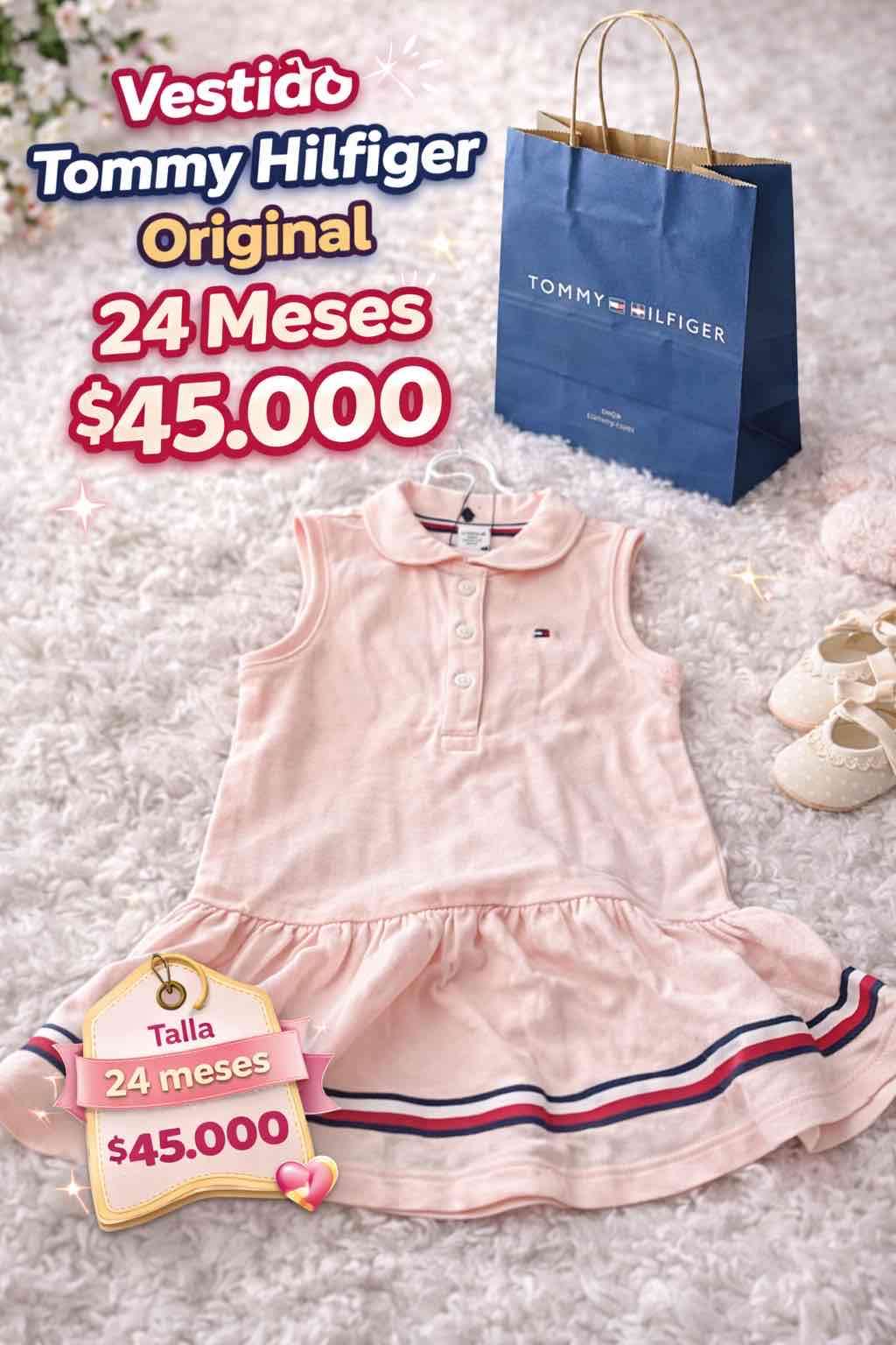 Vestido Tommy Hilfiger rosa 24 meses