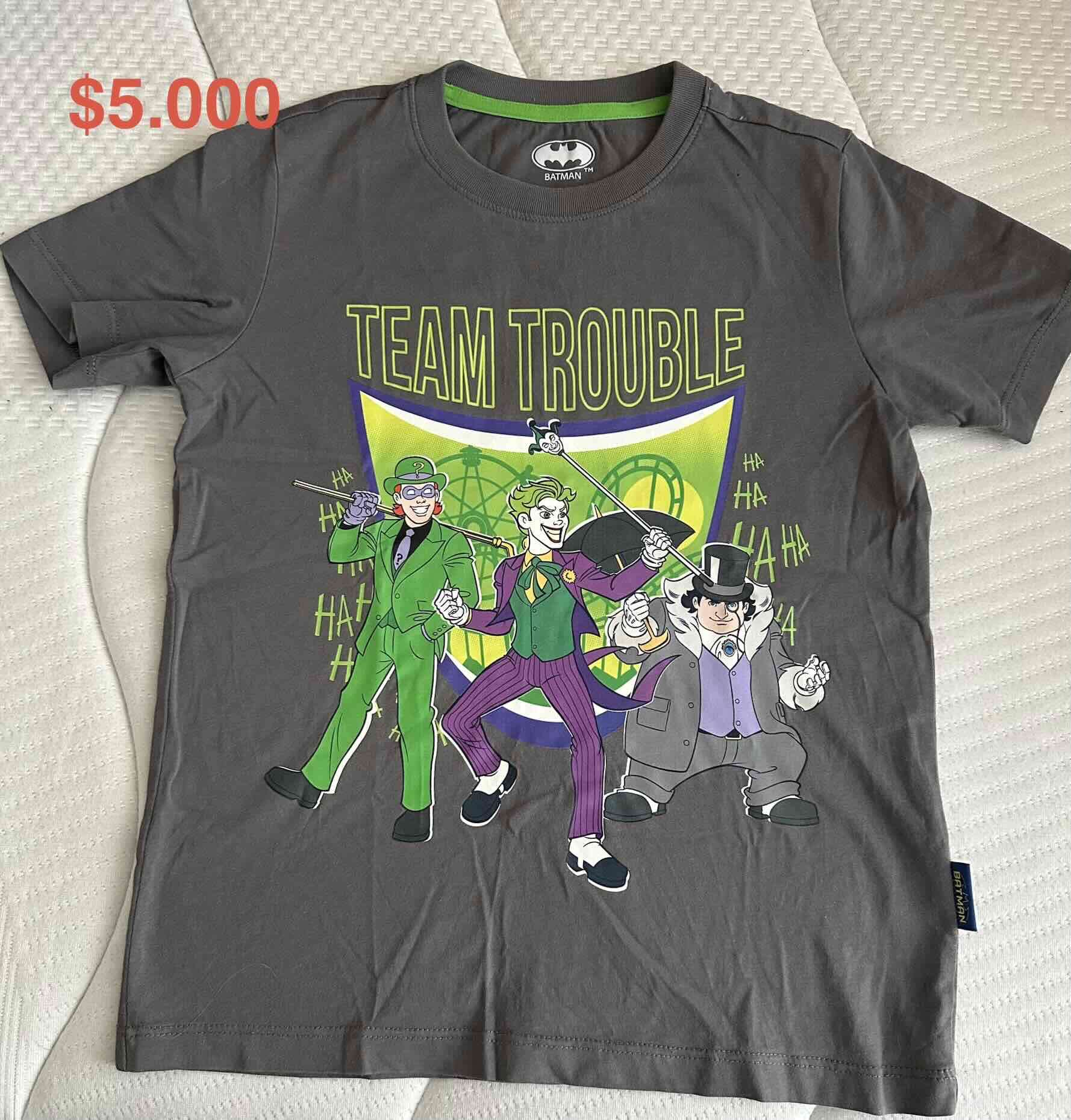 Polera gris Team Trouble Batman