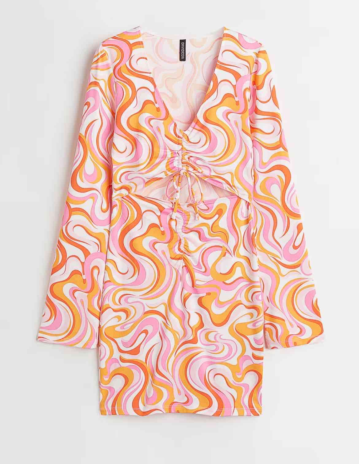 Vestido estampado multicolor H&M