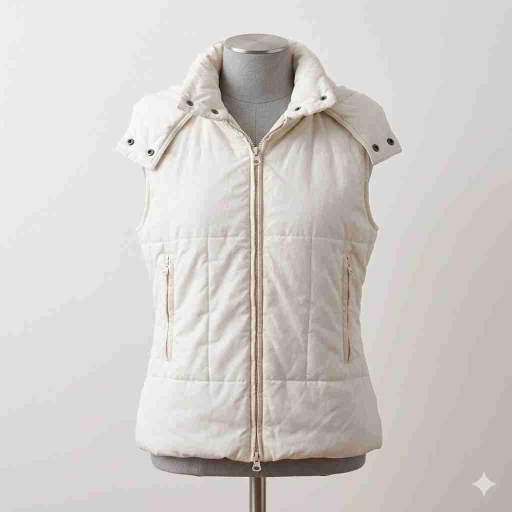 Chaleco acolchado blanco mujer