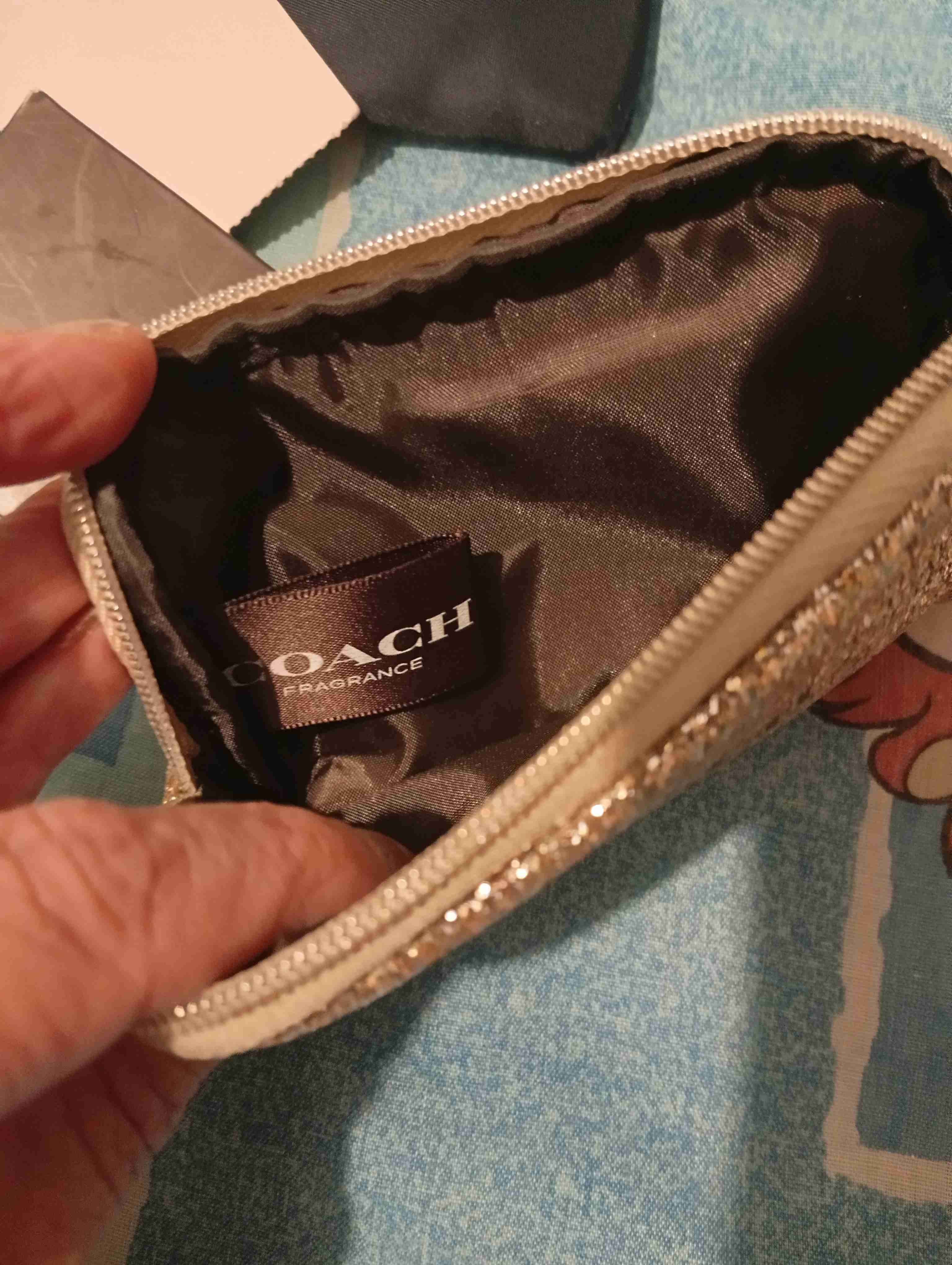 Monedero dorado brillante Coach - miniatura 3