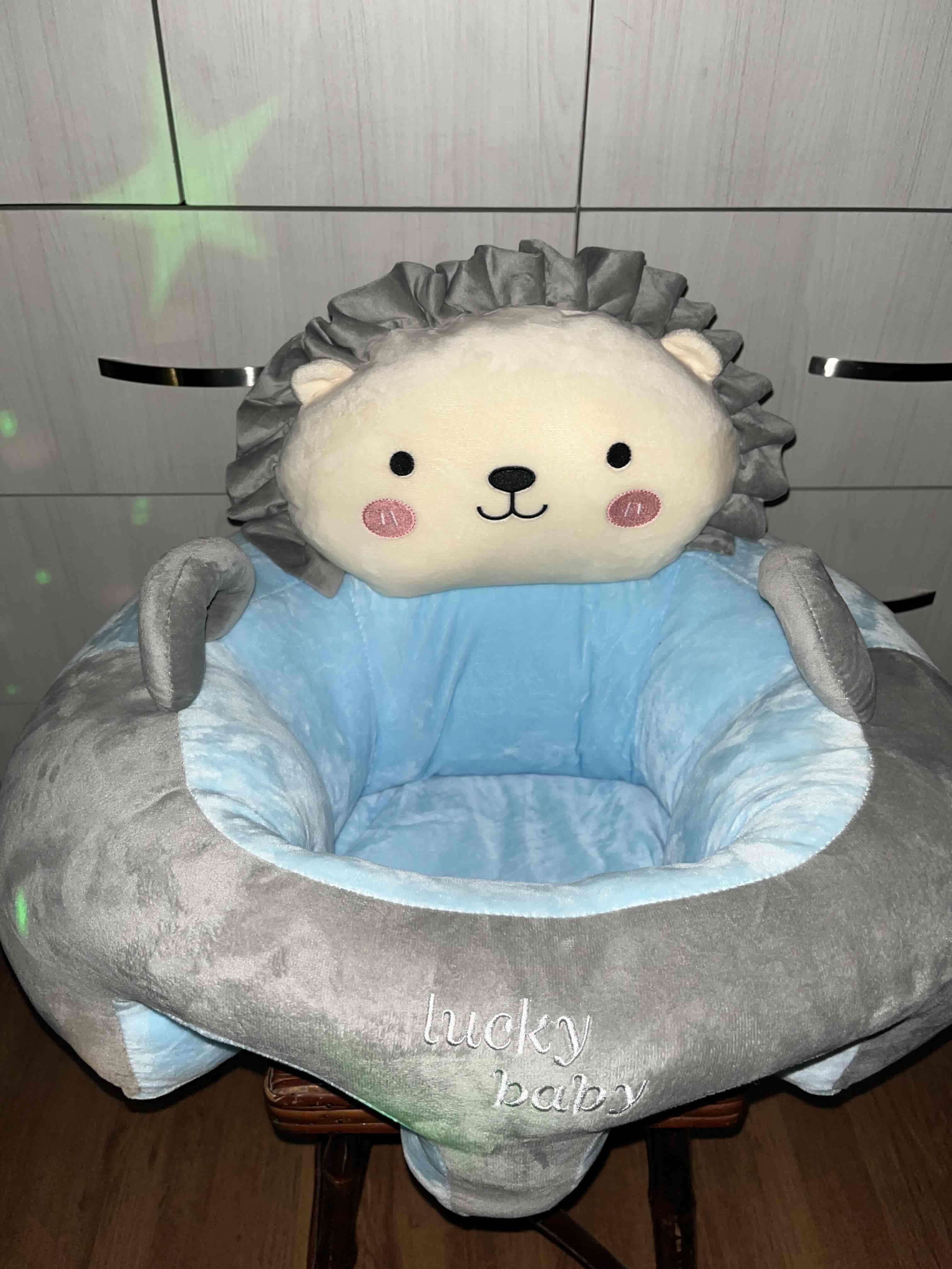 Asiento bebé peluche erizo gris