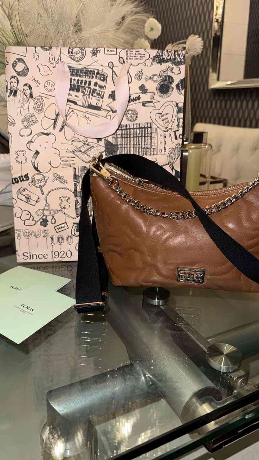 Cartera Tous marrón con cadena - miniatura 3