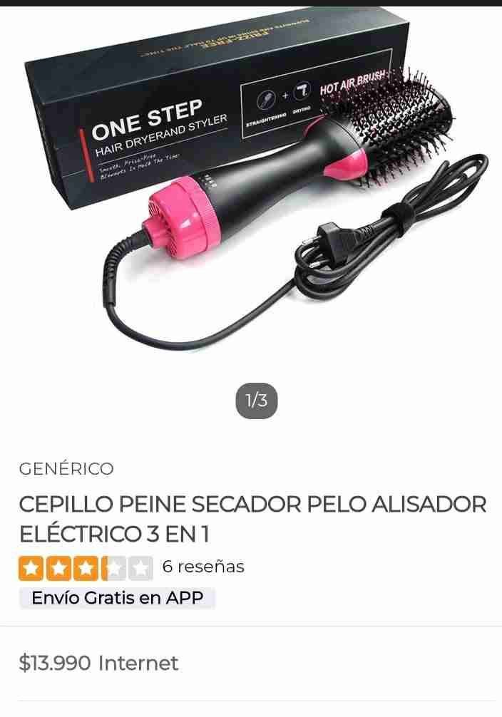 Cepillo secador eléctrico 3 en 1