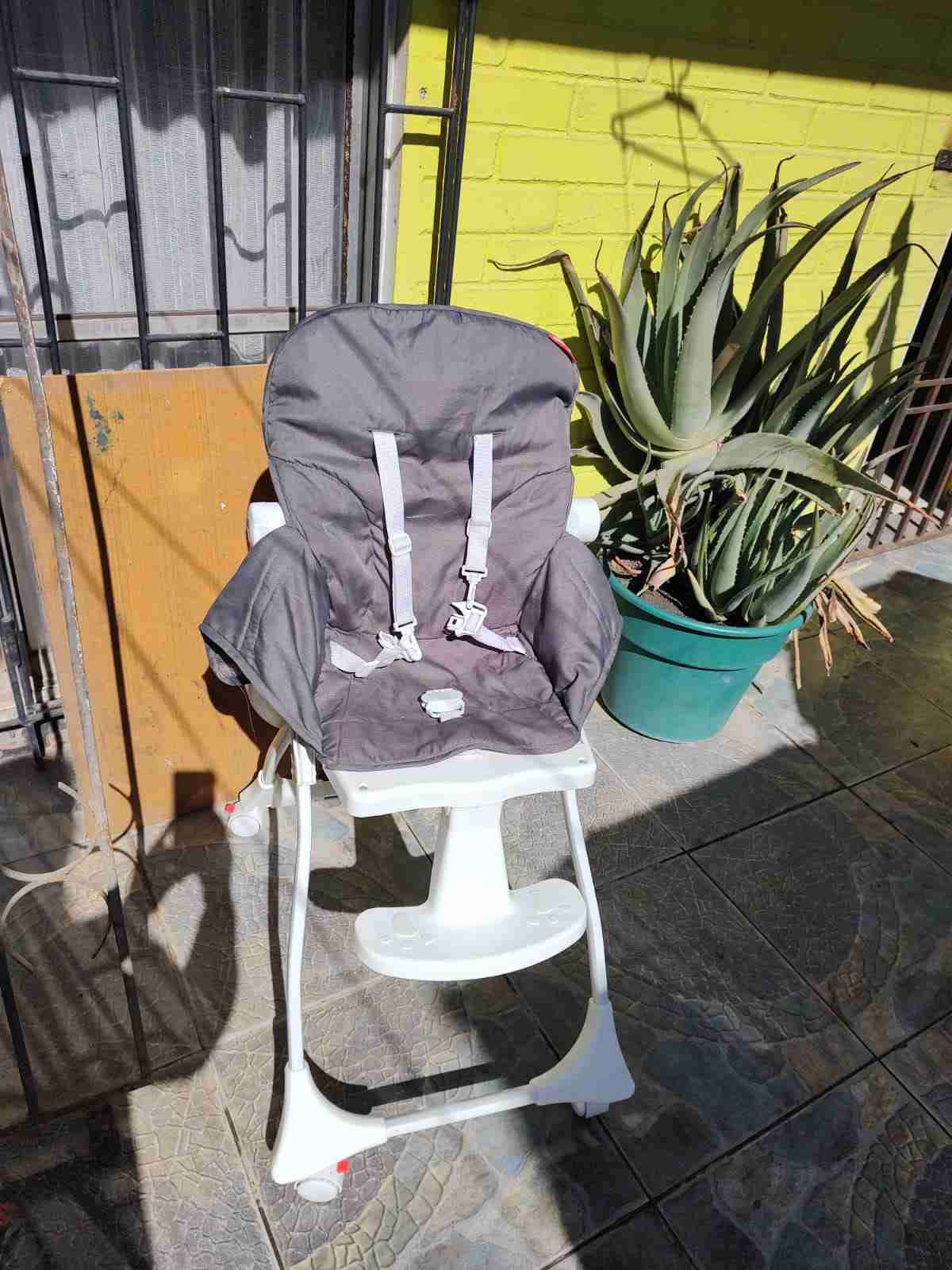 Silla de comer para bebé gris - miniatura 3