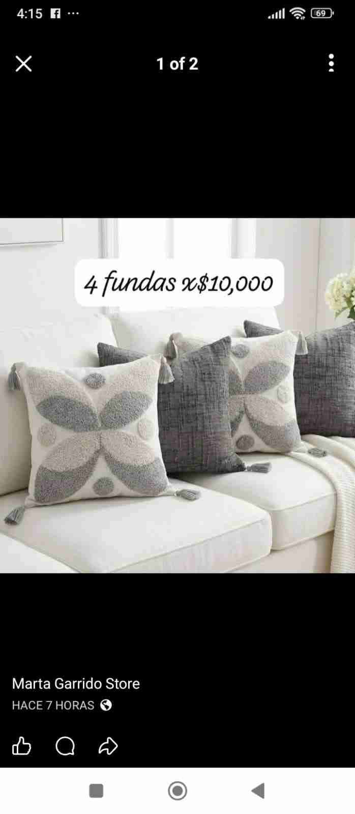 Set de 4 fundas de almohada