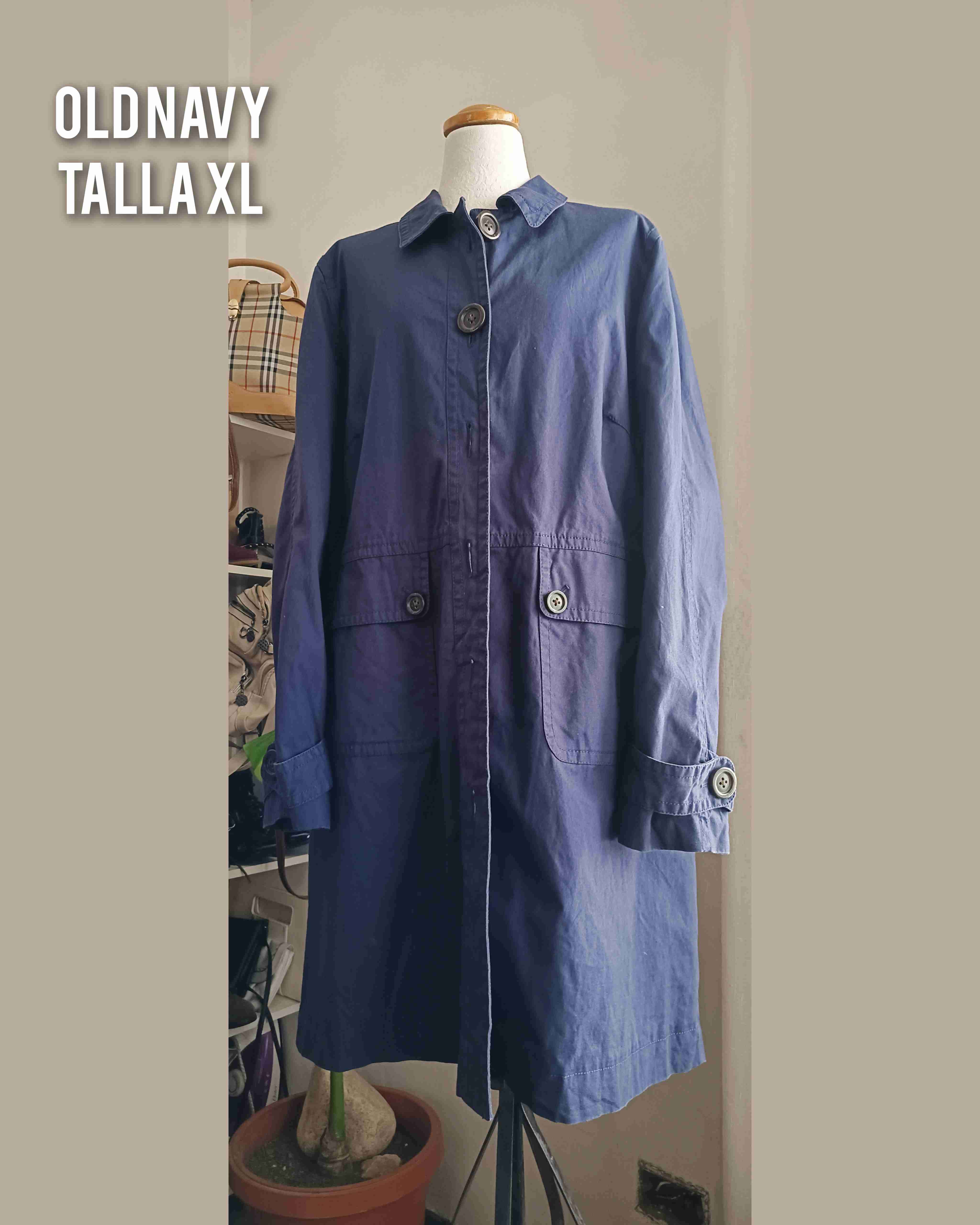 Chaqueta de gabardina azul Old Navy XL