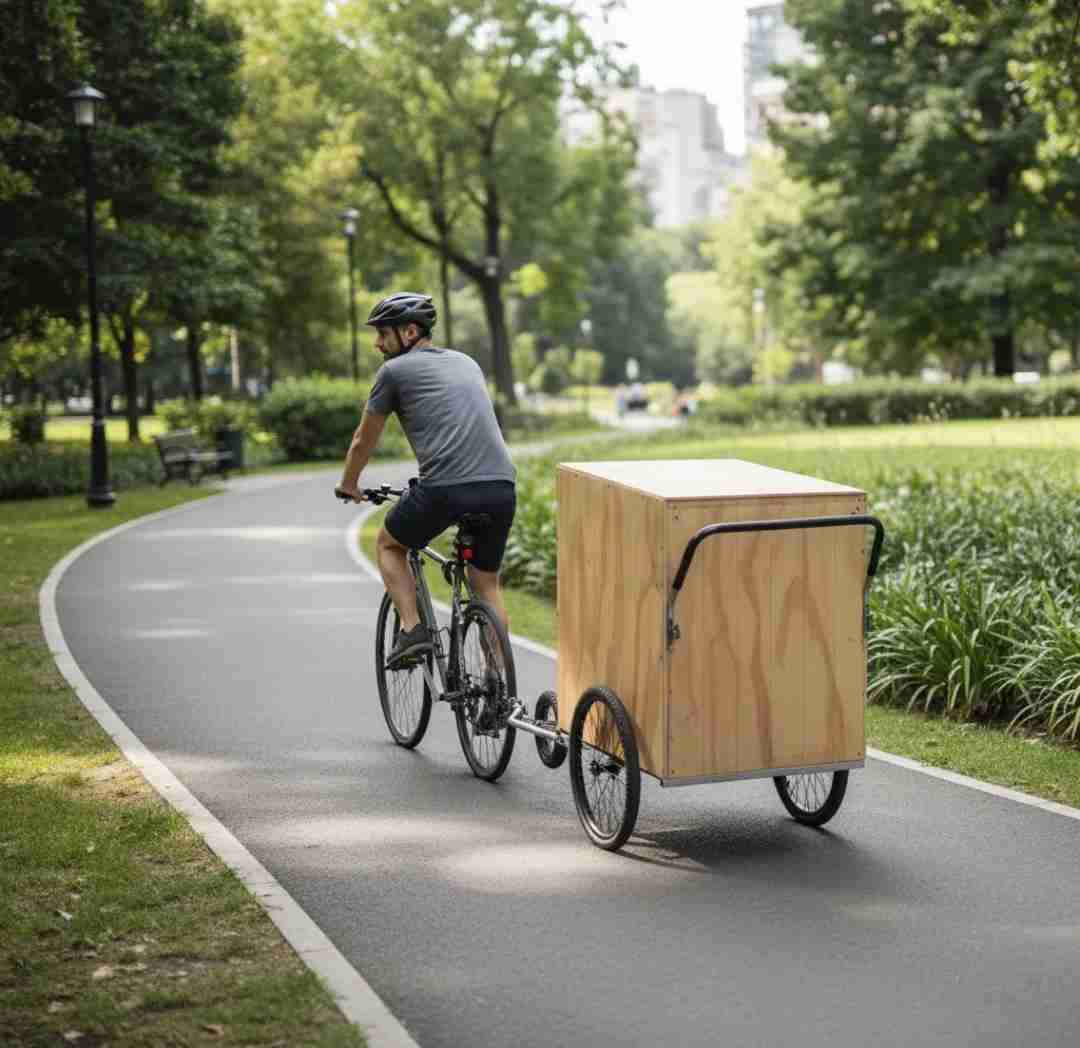 Remolque de bicicleta con caja
