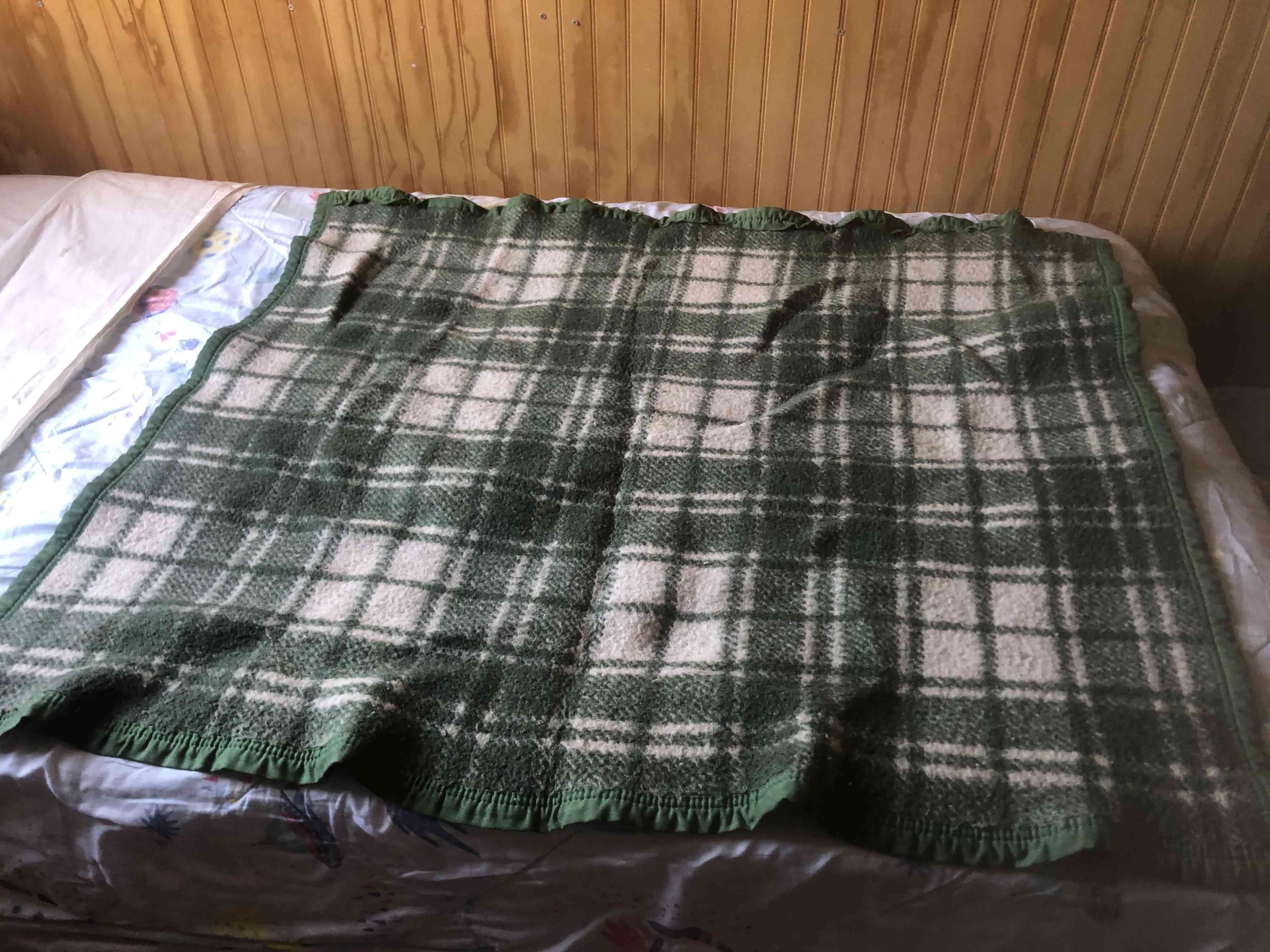 Manta de lana a cuadros