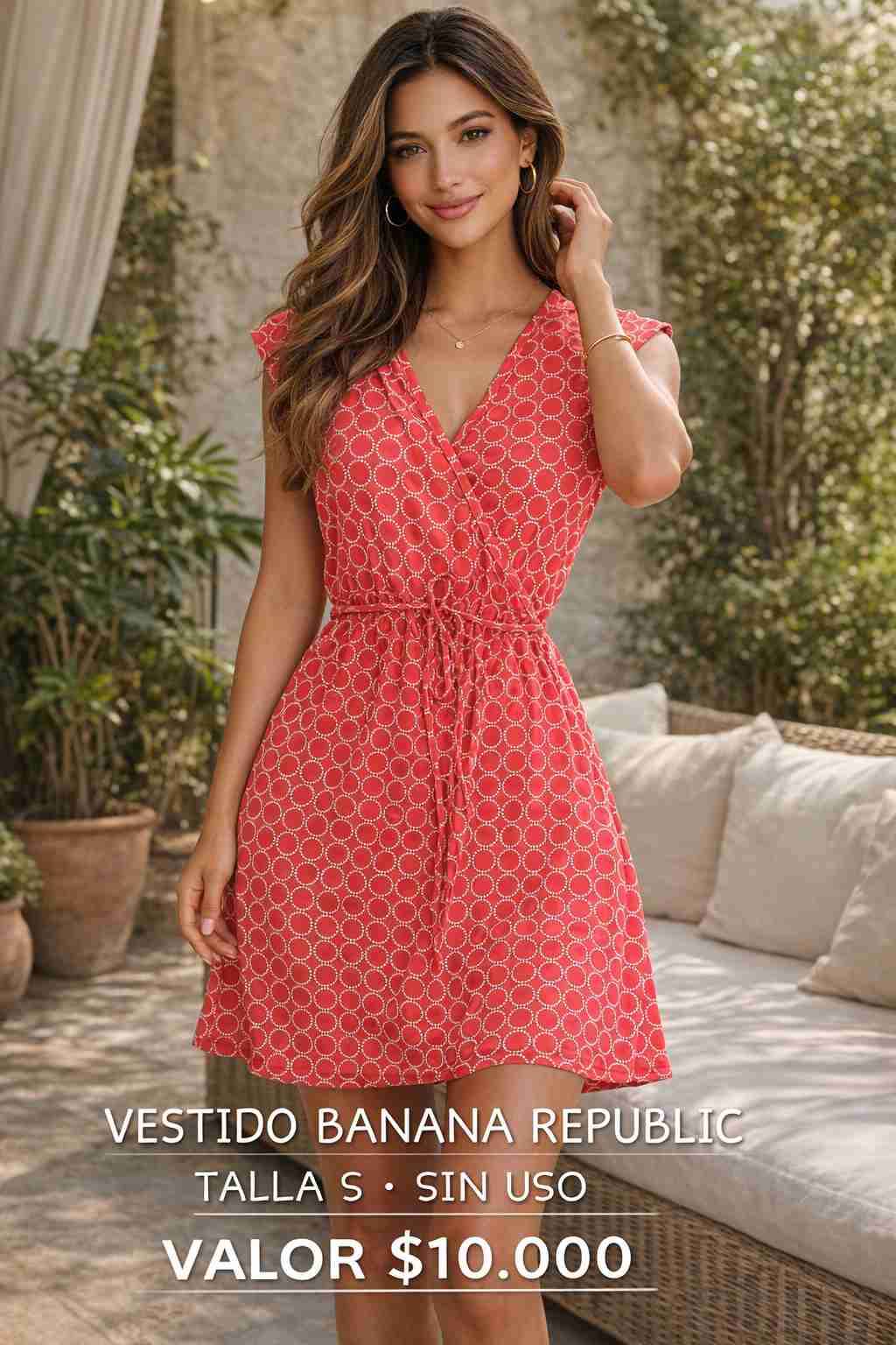 Vestido rojo Banana Republic