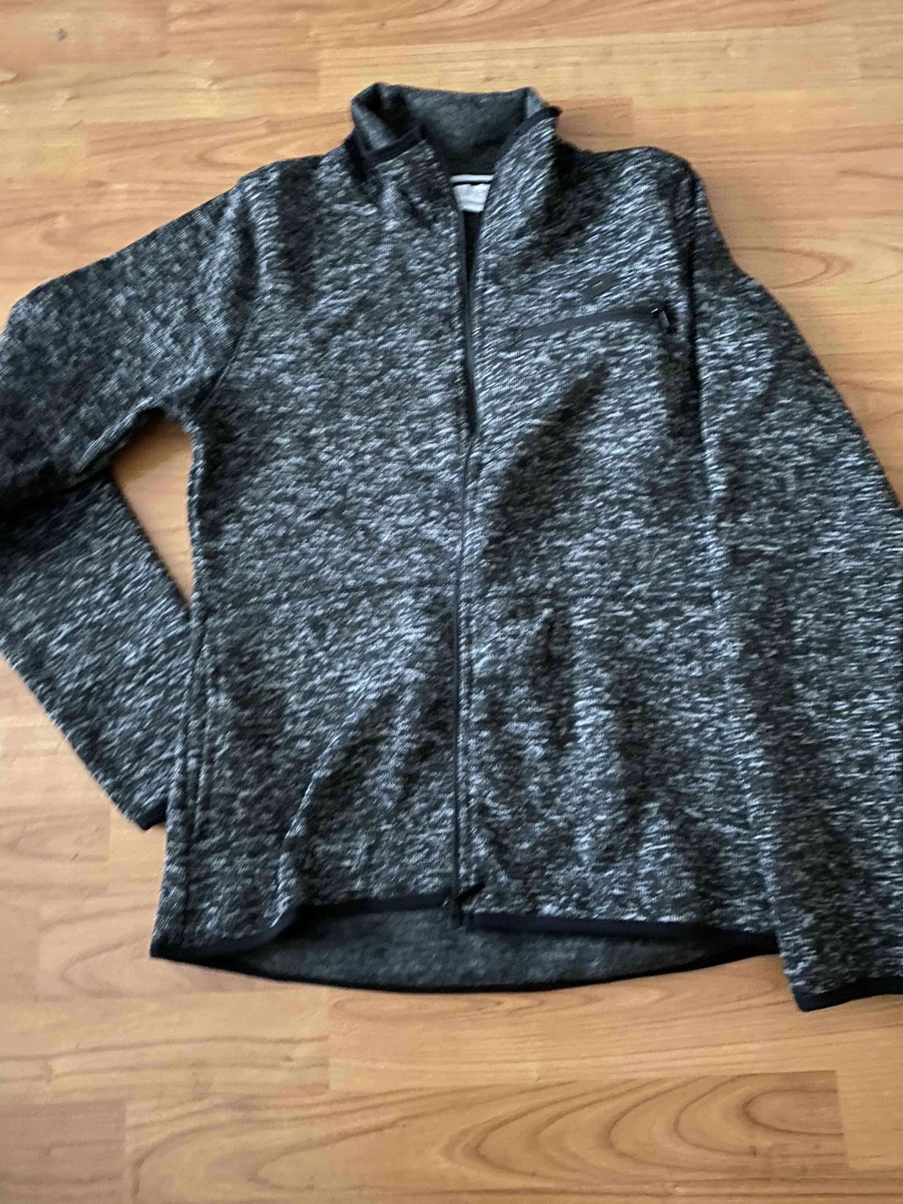 Chaqueta deportiva gris con cremallera - miniatura 2