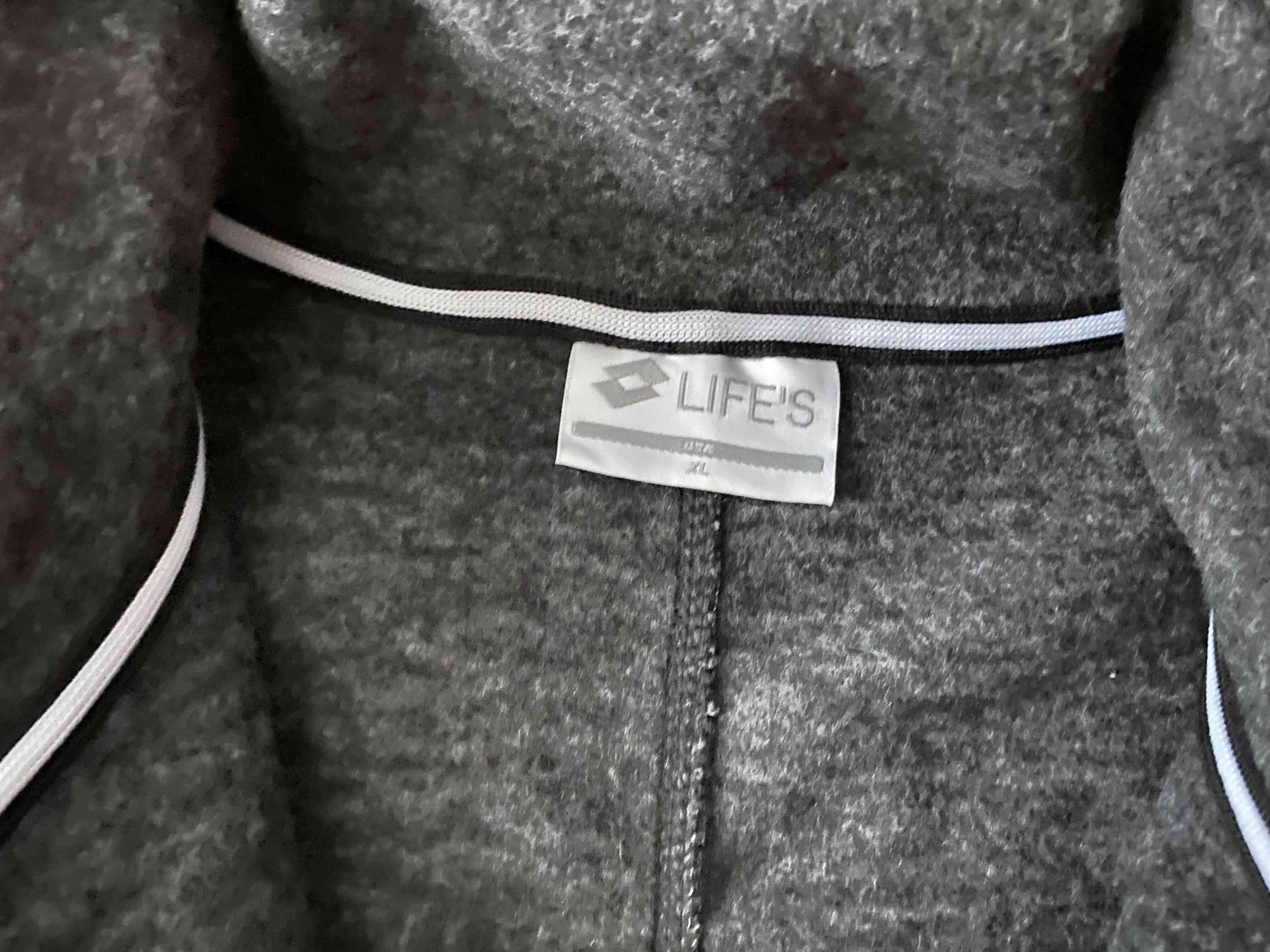 Chaqueta deportiva gris con cremallera - miniatura 3