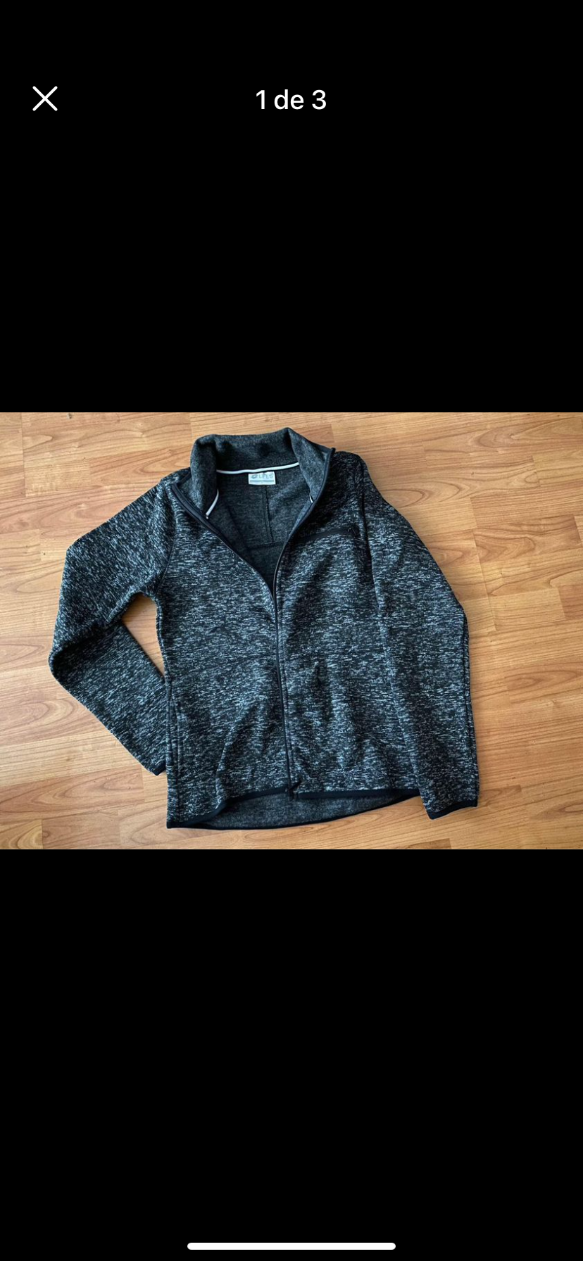 Chaqueta deportiva gris con cremallera - miniatura 5