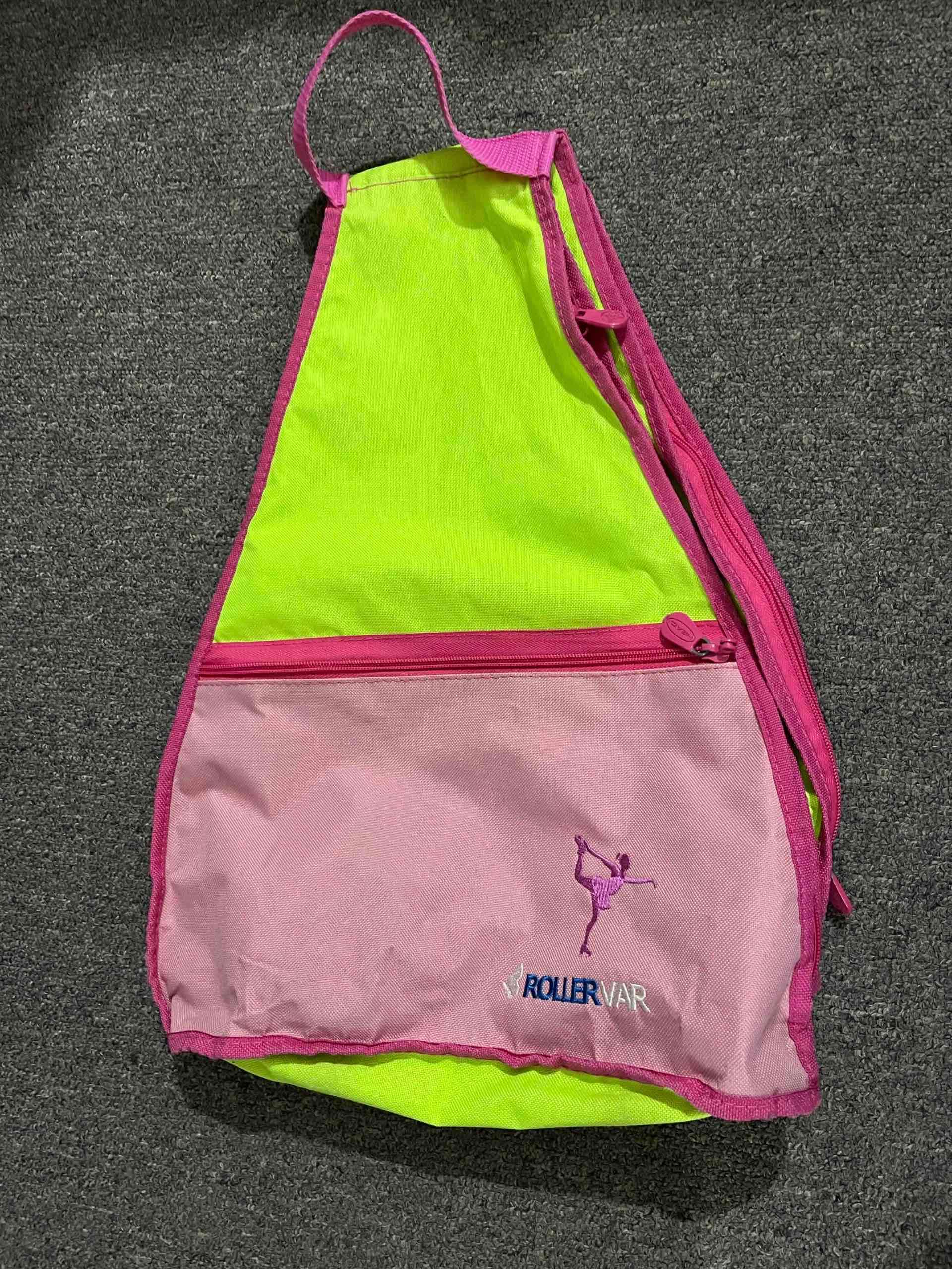 Bolso para patines verde neón y rosado Roller Var
