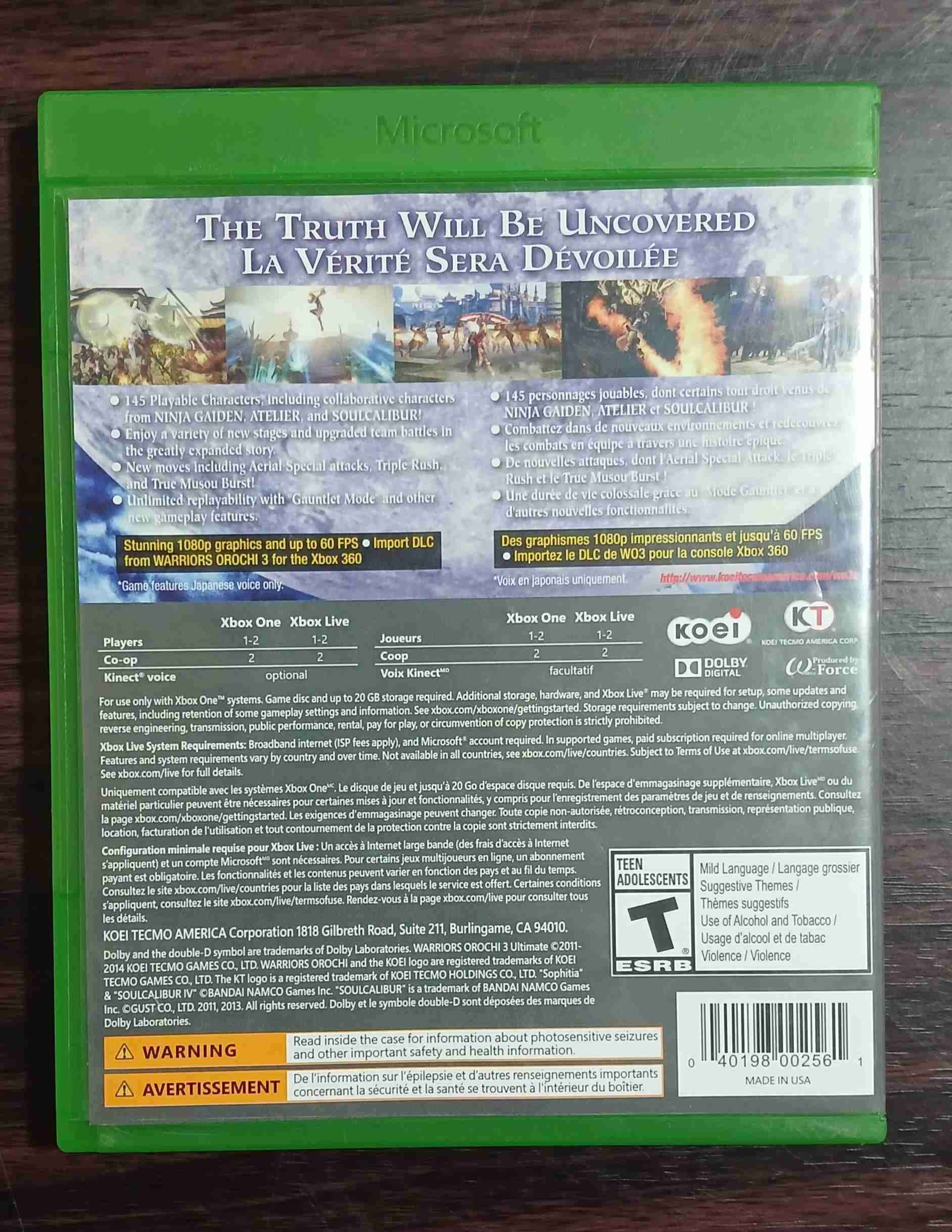 Juego Xbox Warriors Orochi 3 - miniatura 3