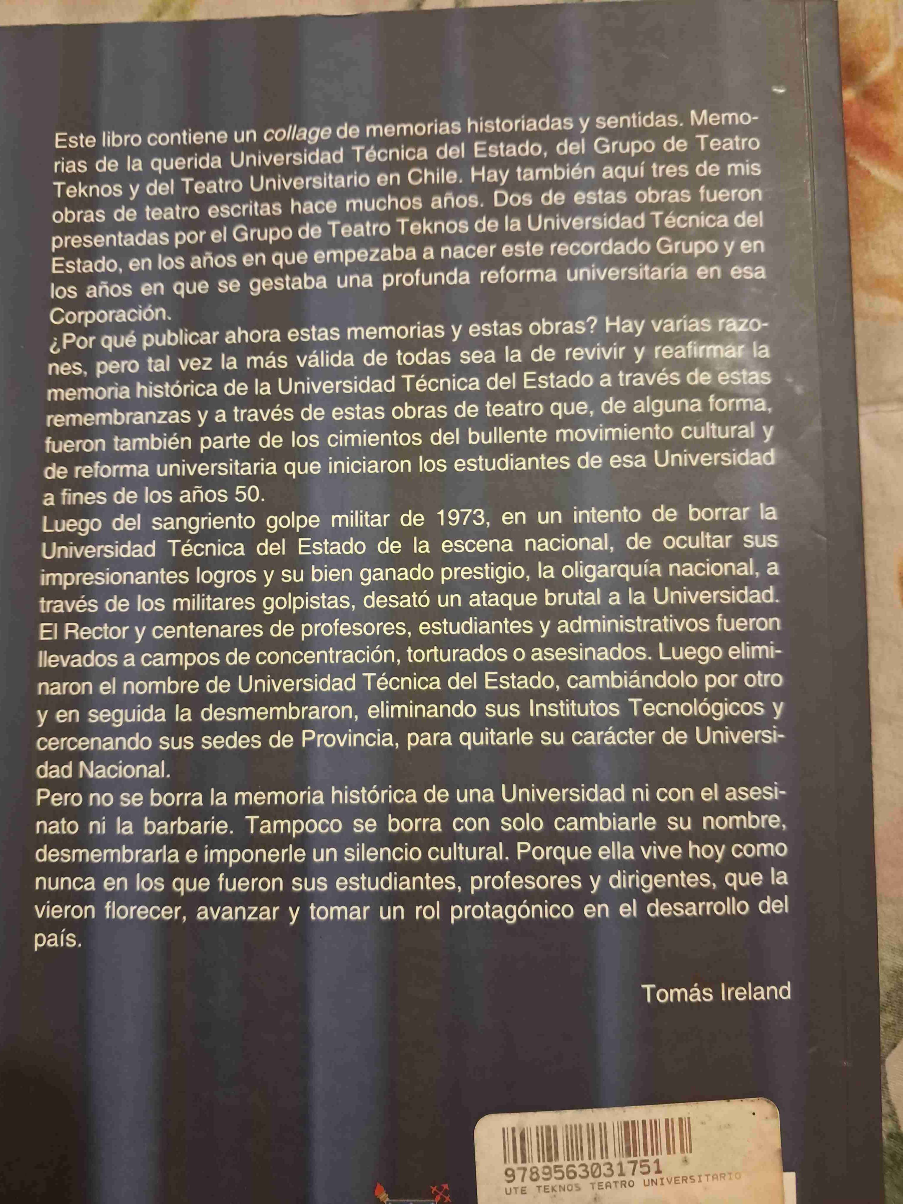 Libro Teatro Universitario UTE-Teknos - miniatura 2