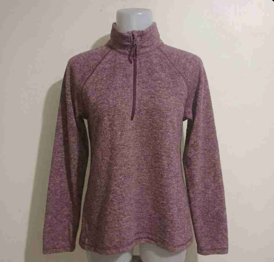 Polerón rosa con cierre frontal