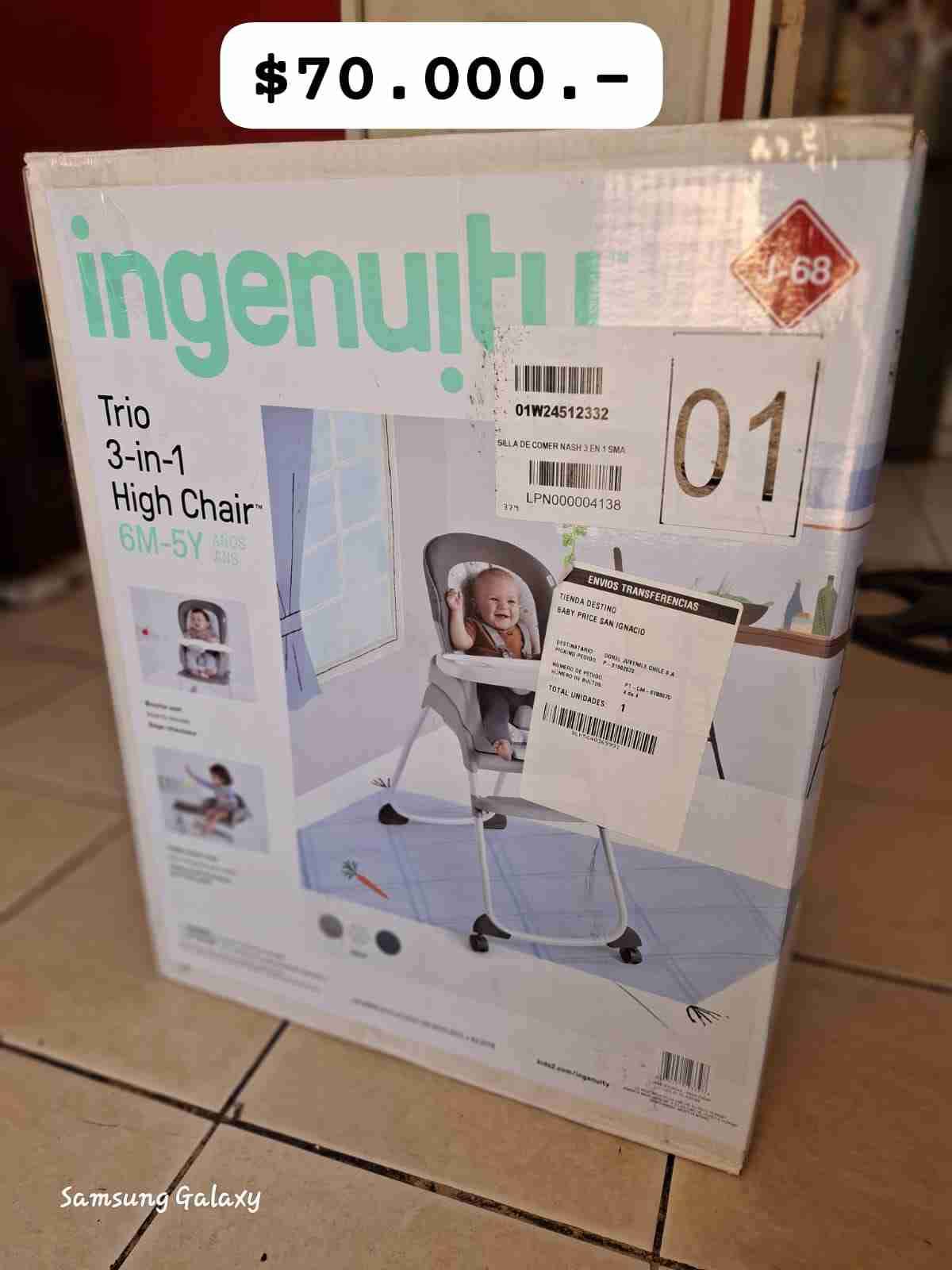 Silla alta 3 en 1 para bebé