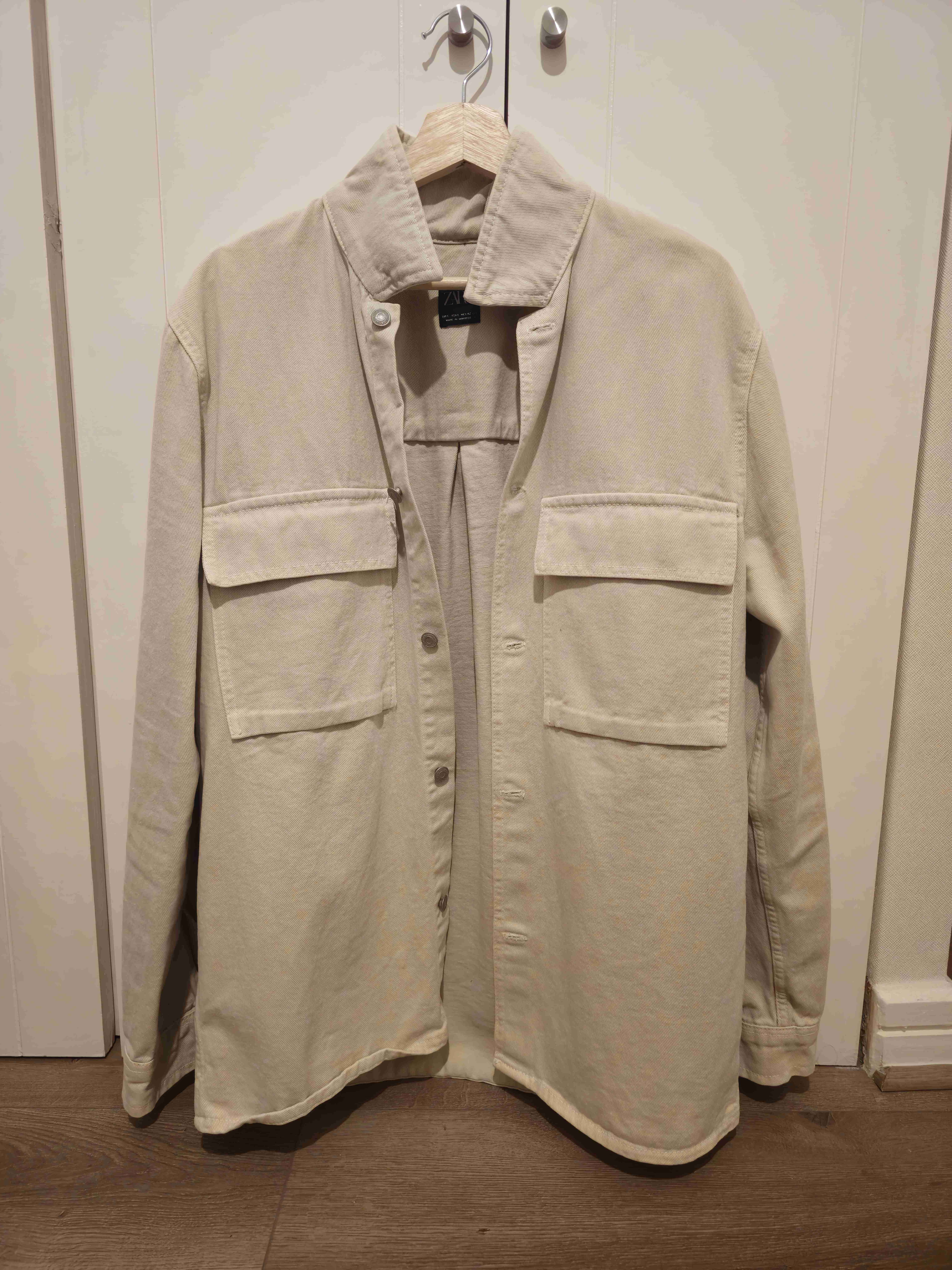 Camisa beige de algodón