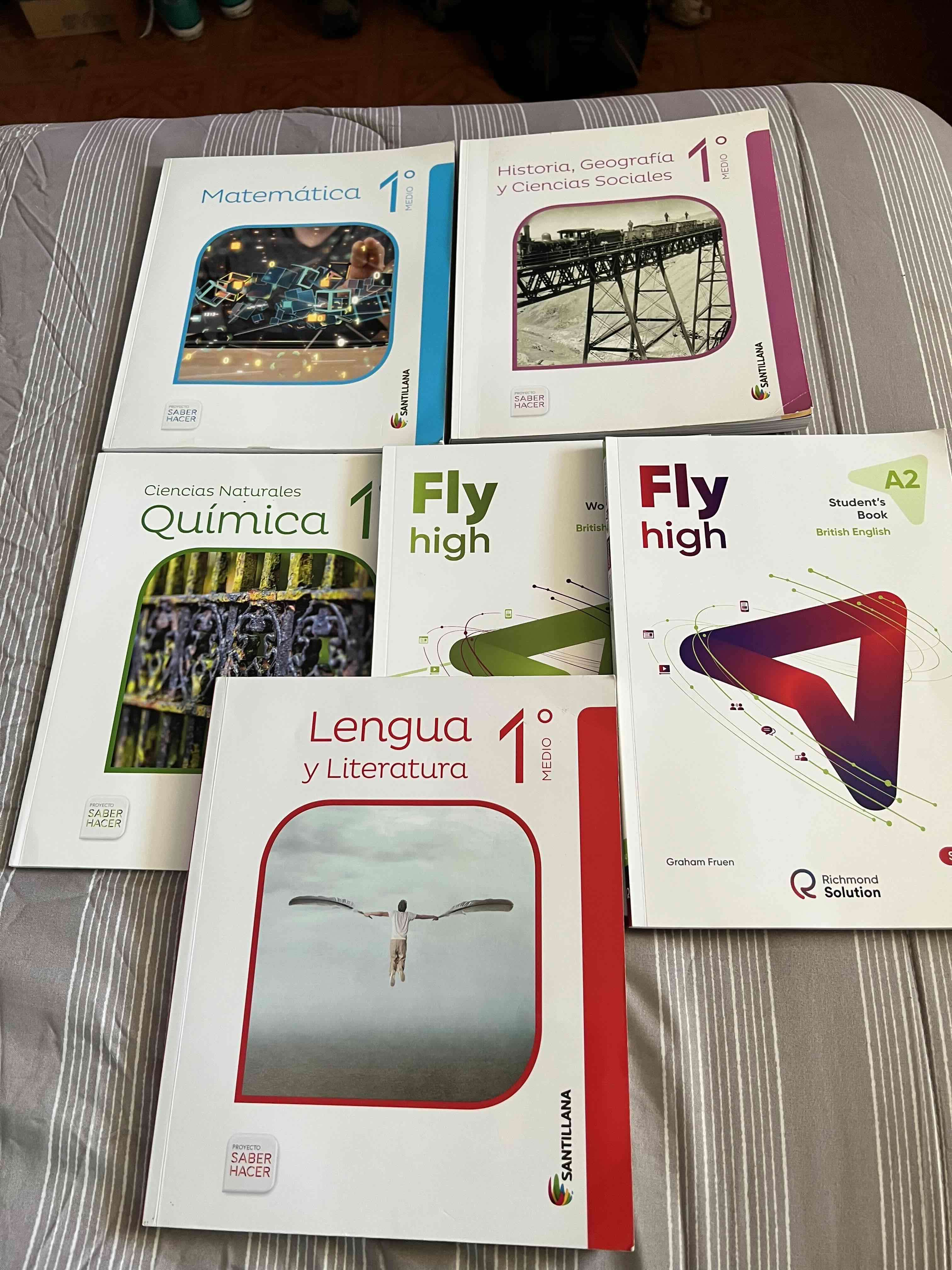 Libros de texto 1° medio Santillana