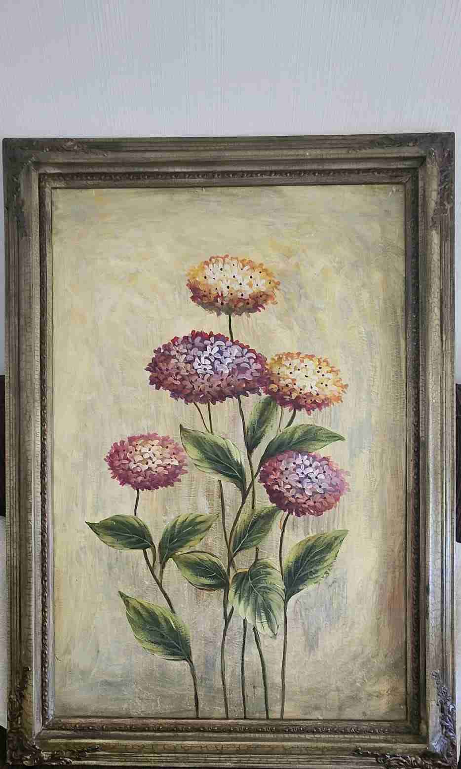 Cuadro con marco de flores