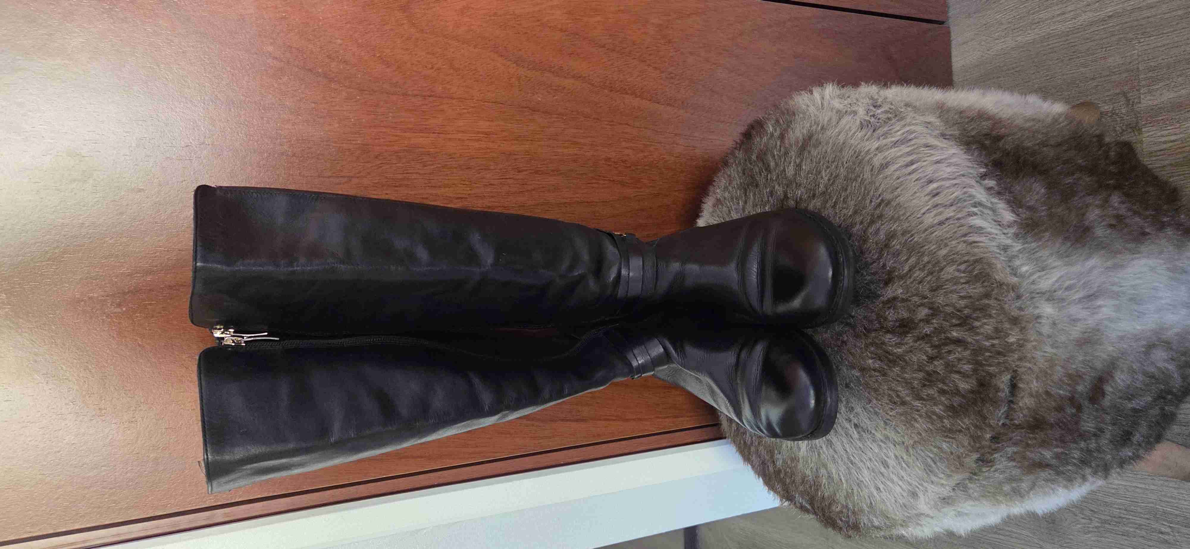 Botas negras de caña alta 36