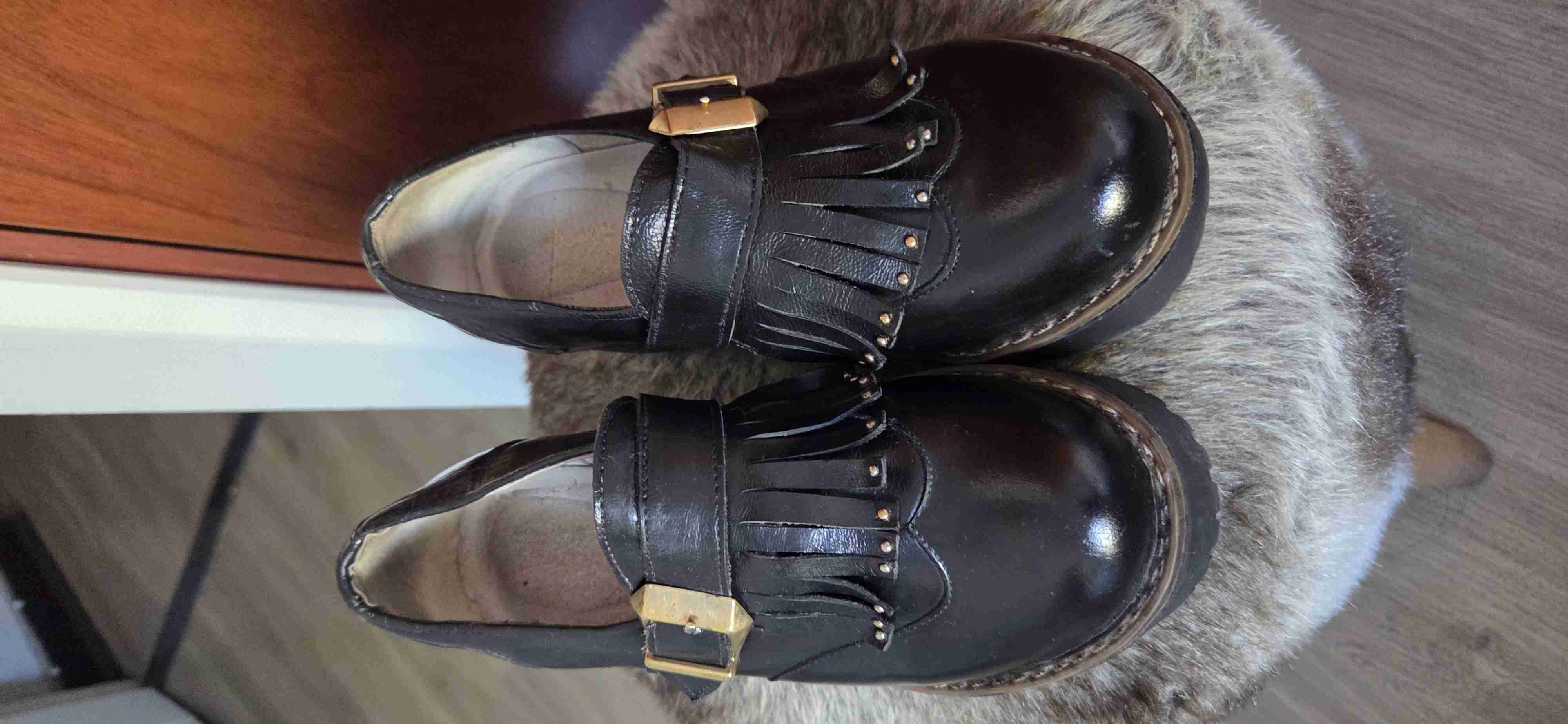 Zapatos mocasines de cuero negro