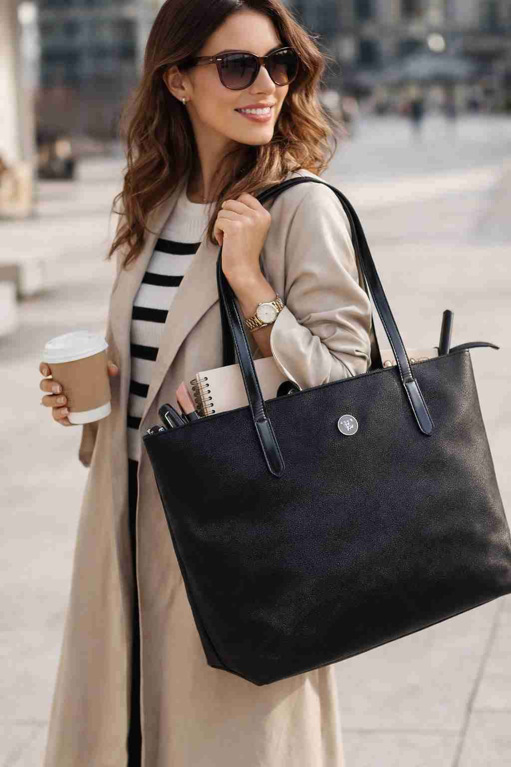 Bolso grande negro elegante