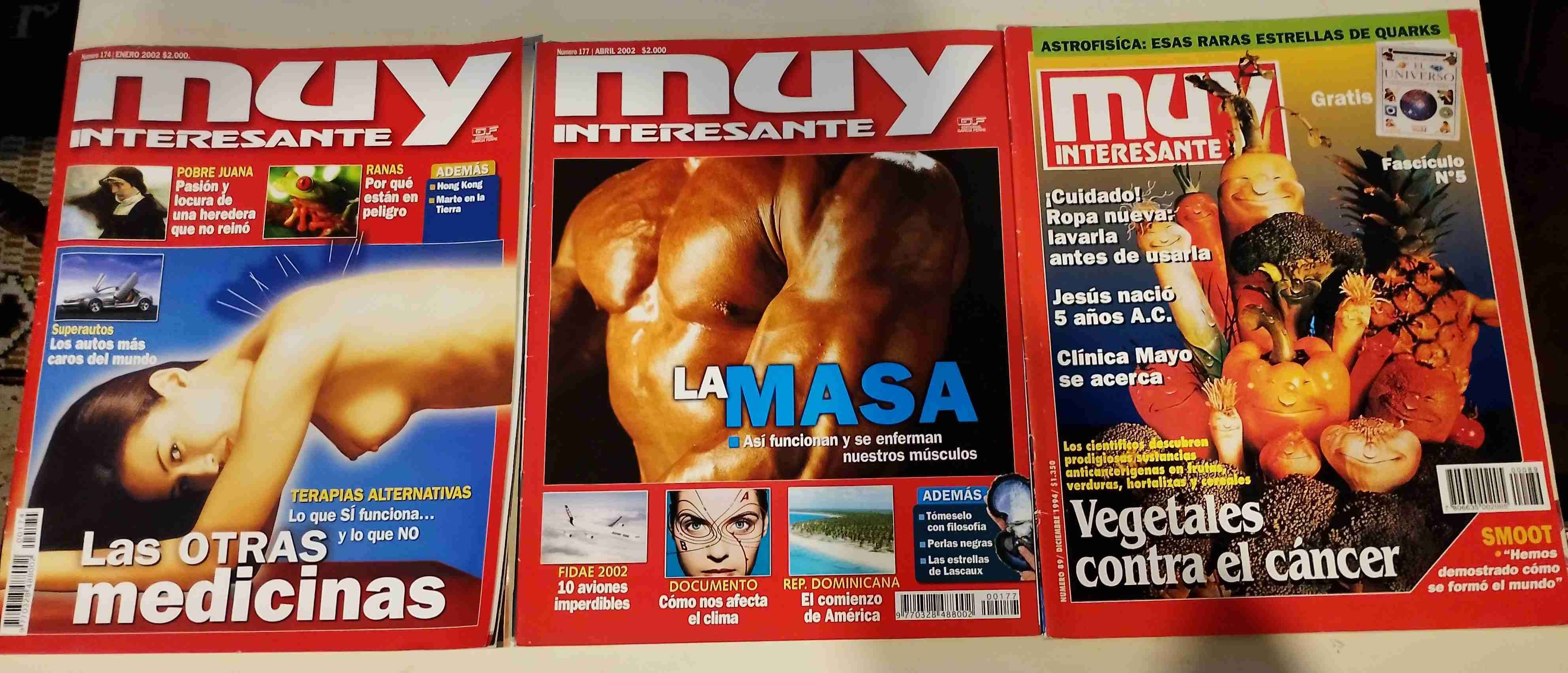 3 revistas Muy Interesante año 1994 y 2002