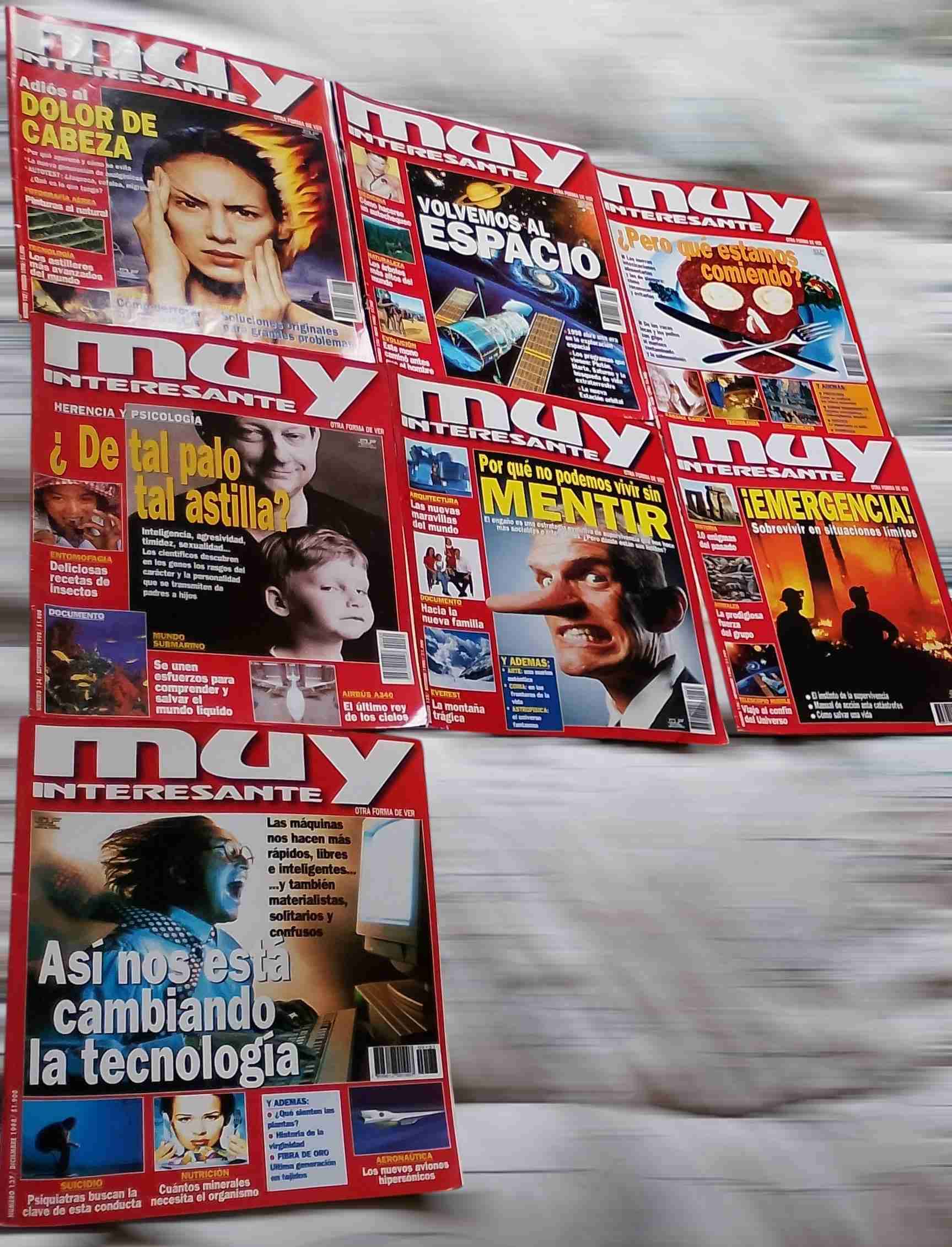 7 Revistas Muy Interesante  año 1998