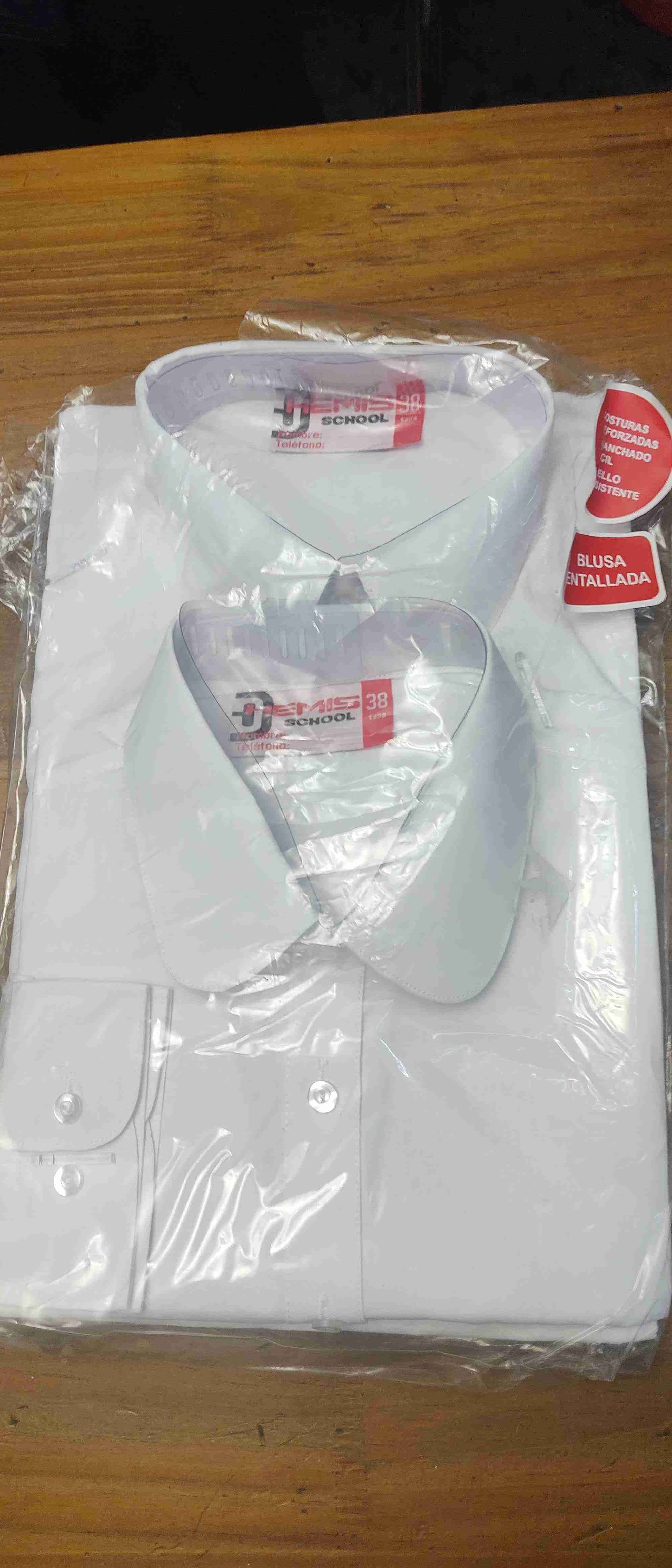Set 2 blusas escolar blanca talla 38 - miniatura 2