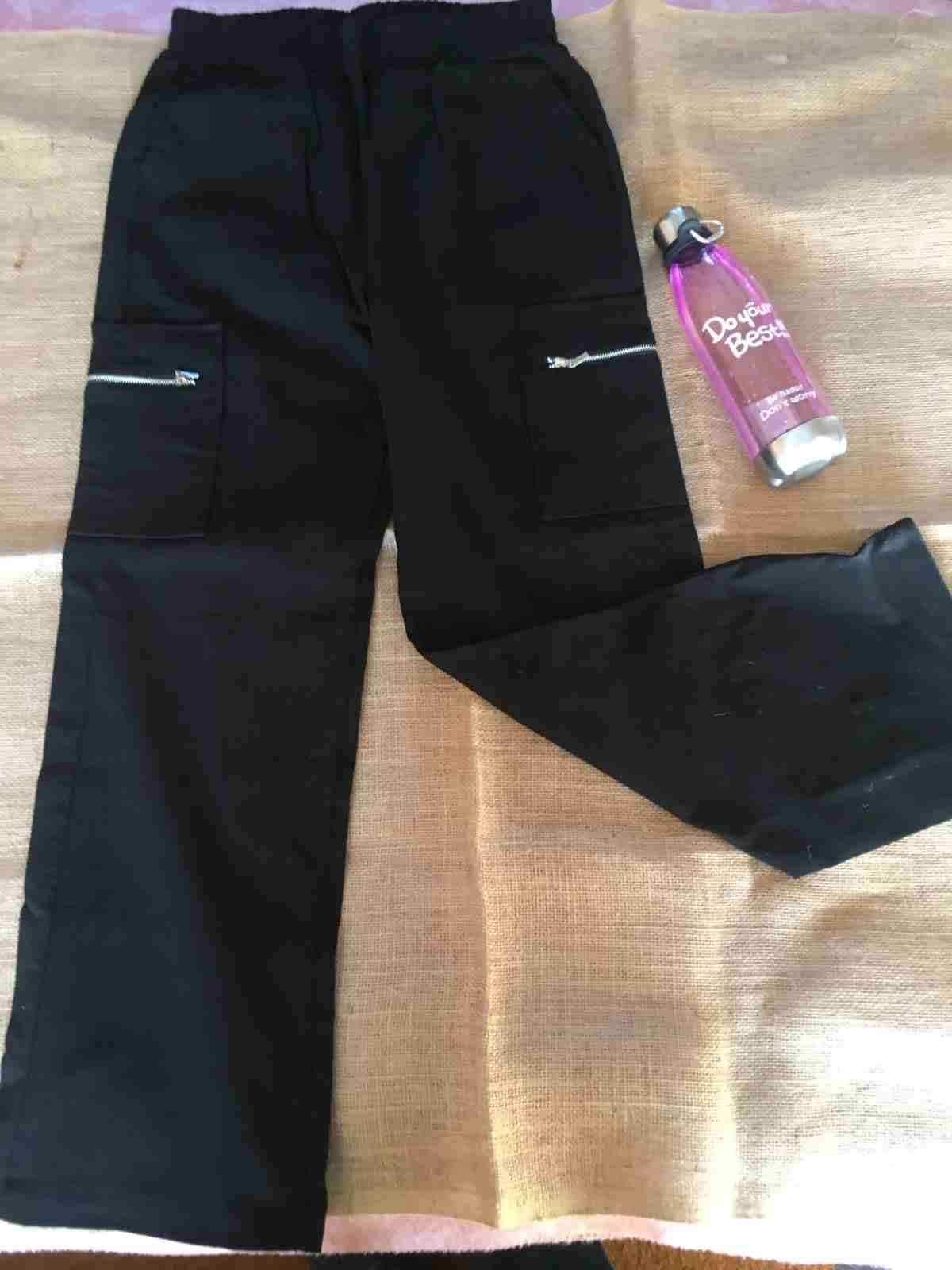 Pantalón cargo mujer negro - miniatura 3