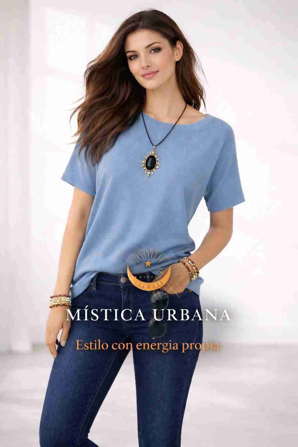 Polera azul casual - miniatura 4