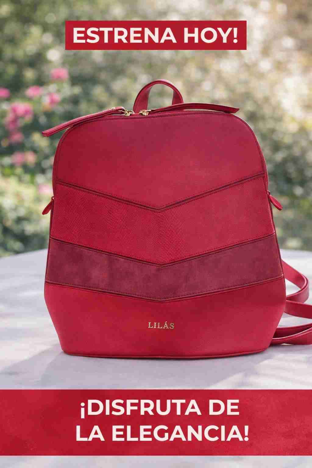 Mochila roja Lilás elegante