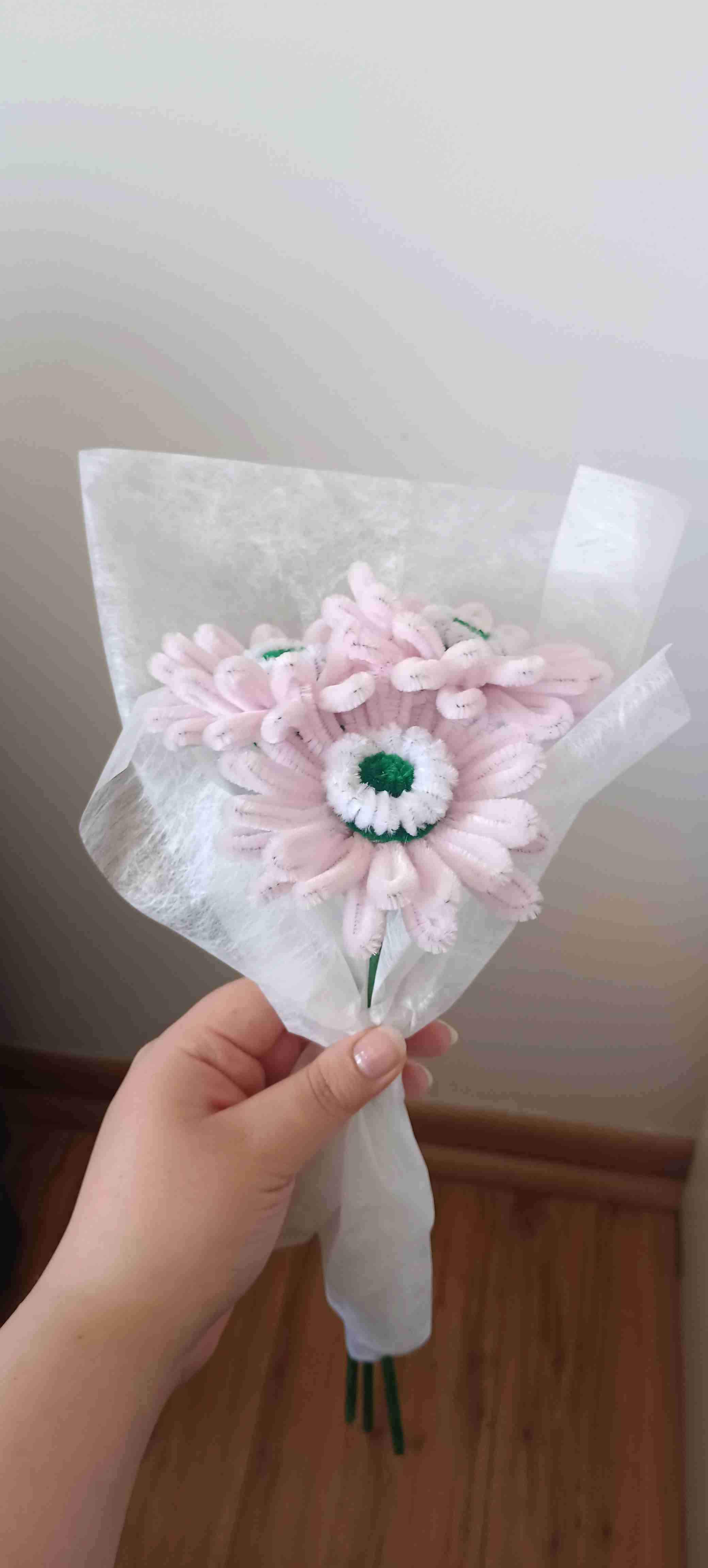 Ramo de flores artificiales rosa - miniatura 2