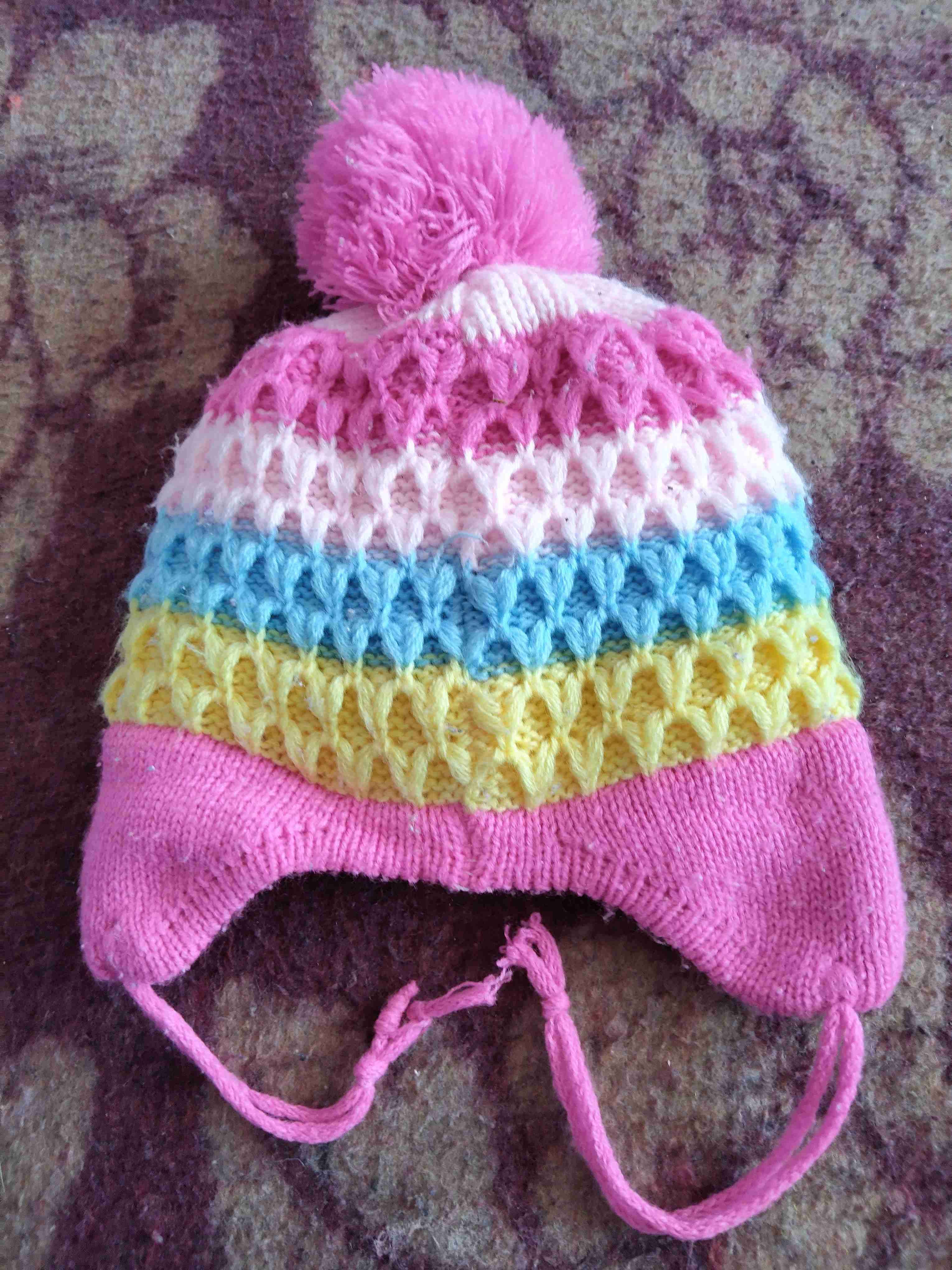 Gorro infantil arcoíris con orejas - miniatura 4