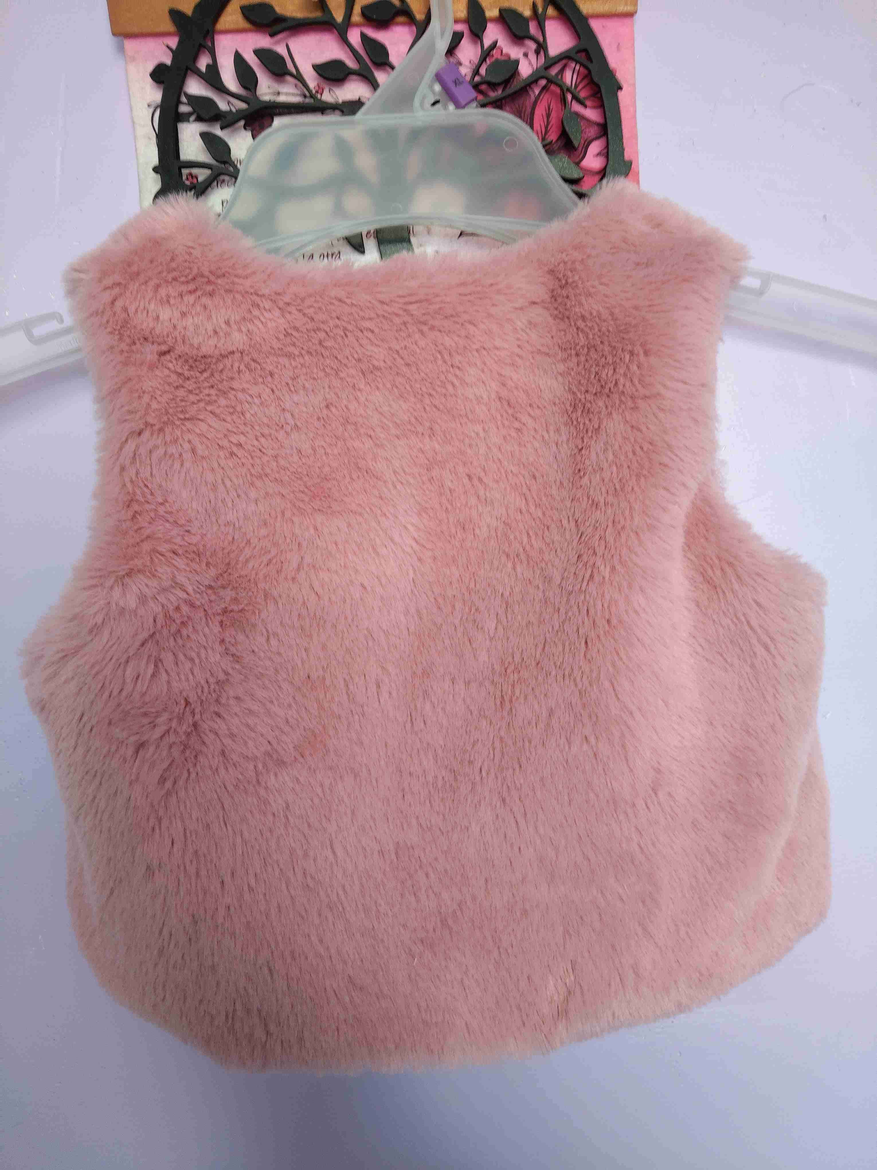 Chaleco de piel sintética rosado - miniatura 3
