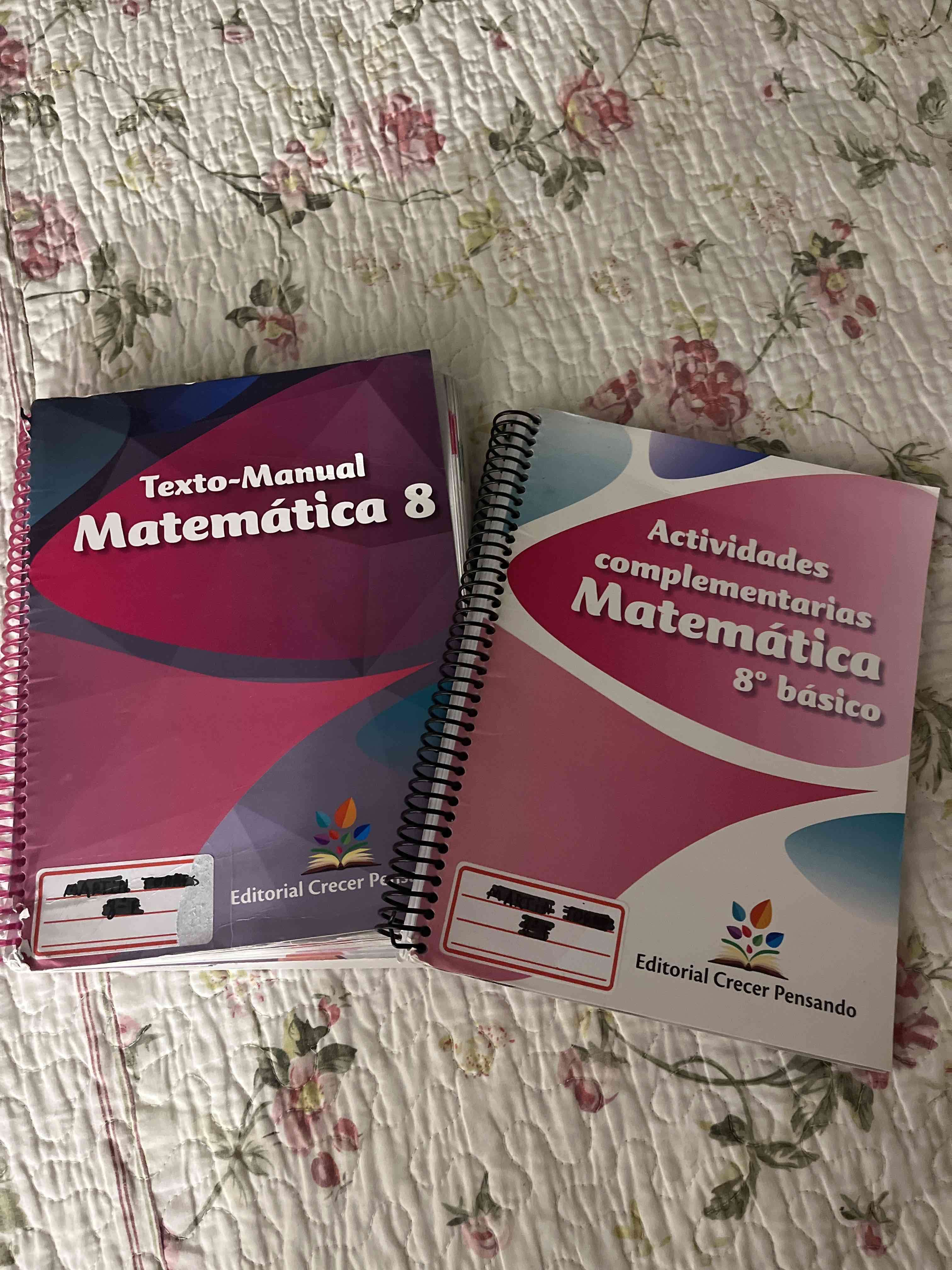 Libros de Matemática 8° Básico crecer pensando