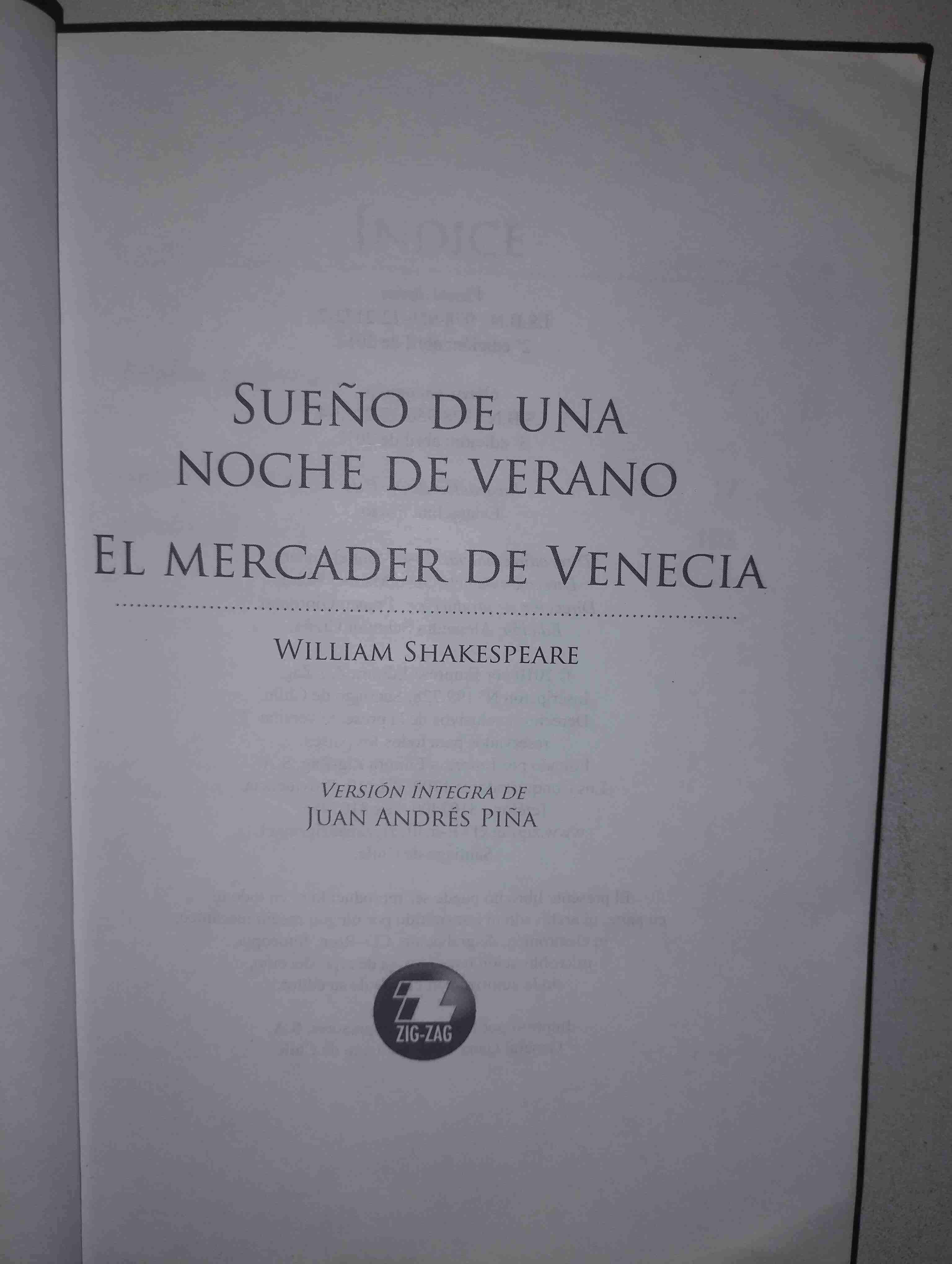 Libro de Shakespeare - Sueño de una noche de verano y El mercader de Venecia - miniatura 3