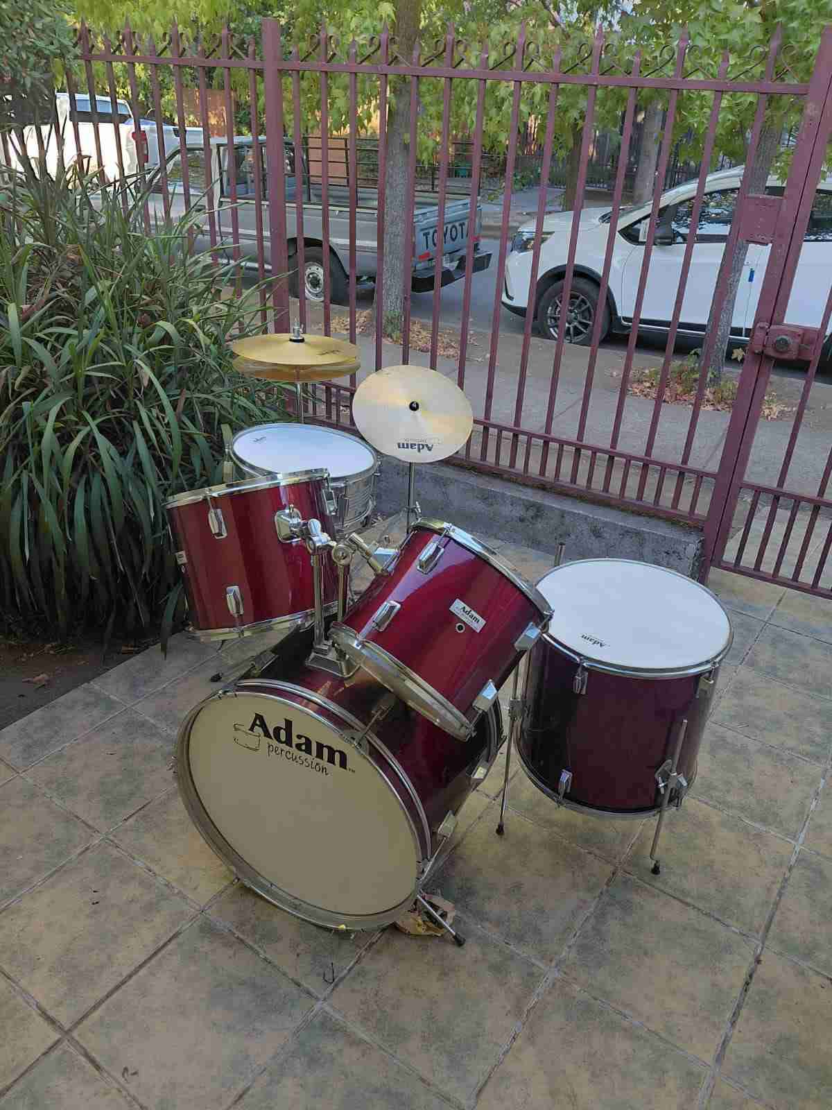 Batería acústica Adams roja