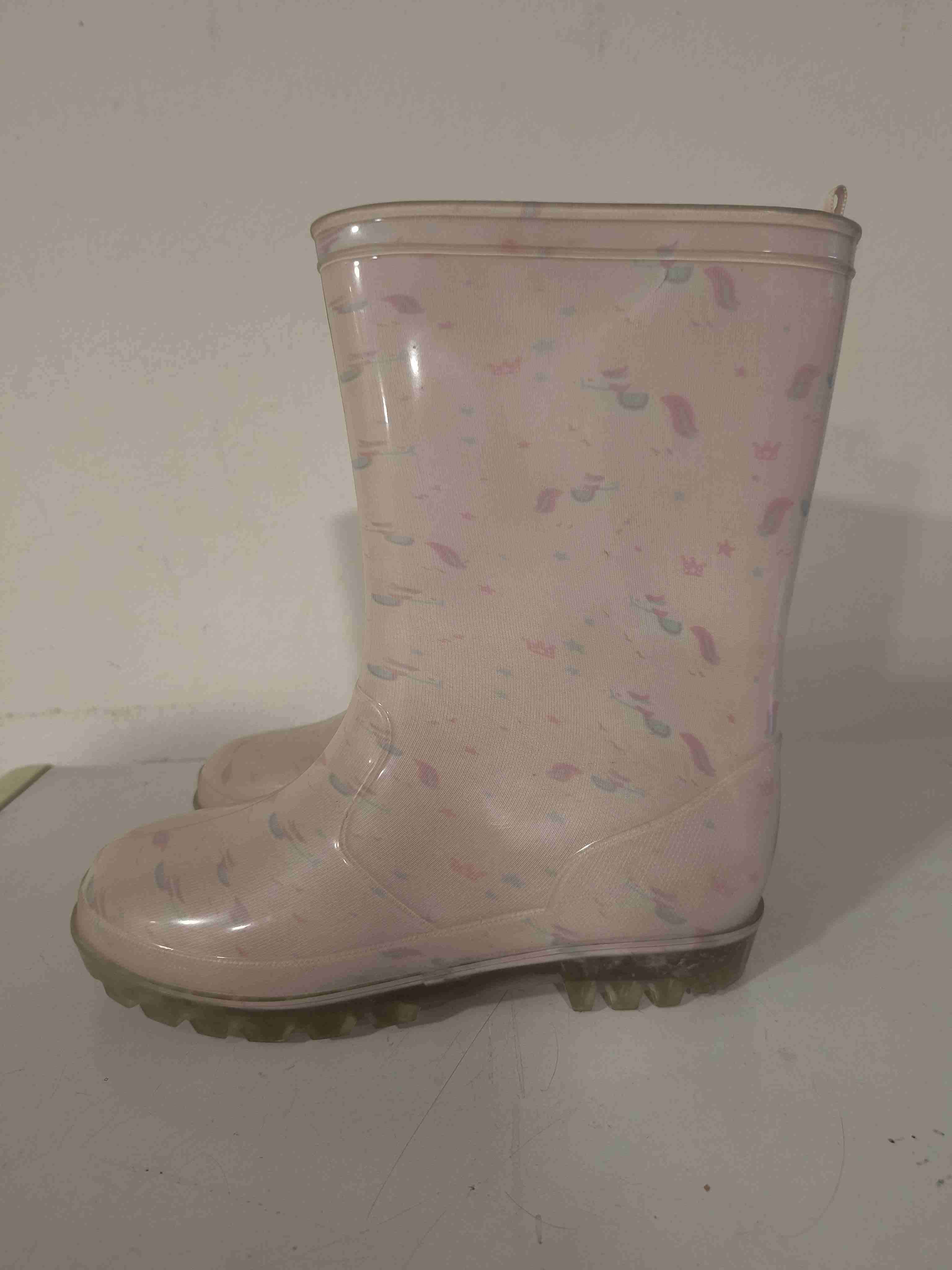 Botas de lluvia rosadas para niños